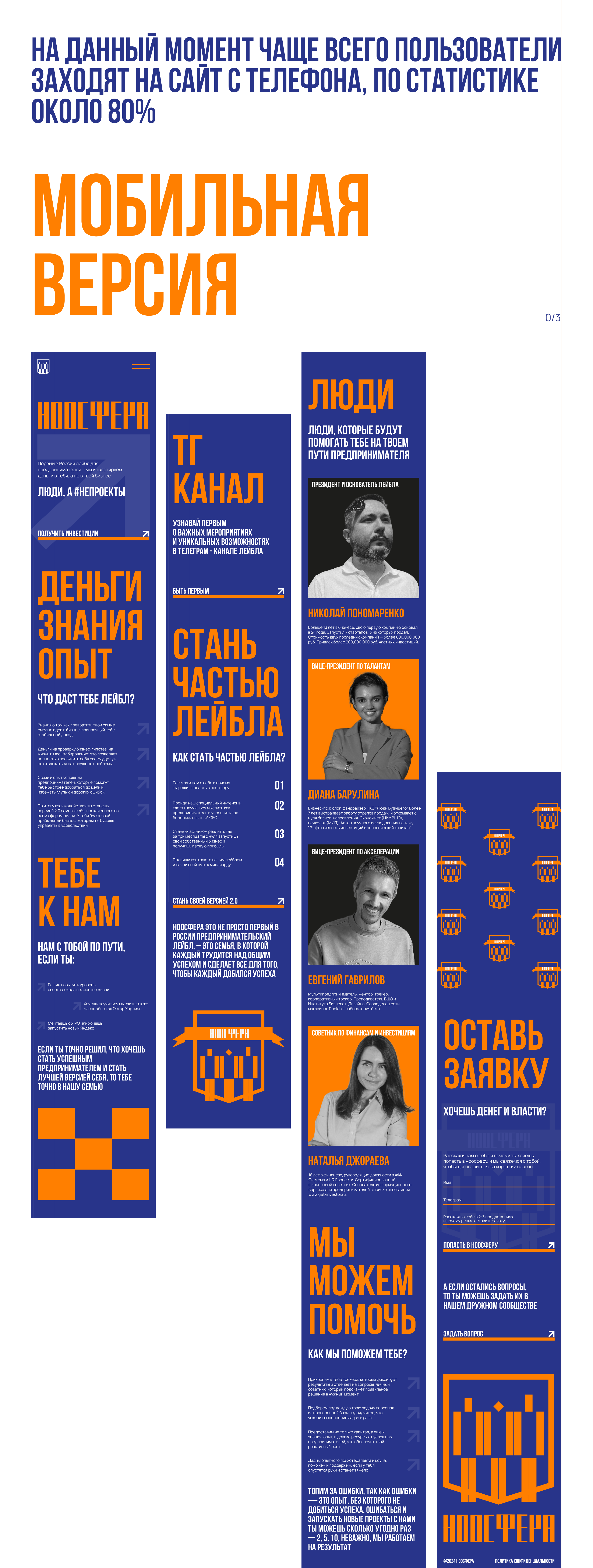 Сайт для предпринимательского лейбла Ноосфера — Изображение №9 — Графика, Маркетинг на Dprofile