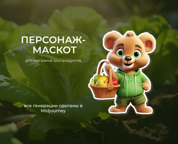 Персонаж-маскот для магазина экопродуктов — Брендинг на Dprofile