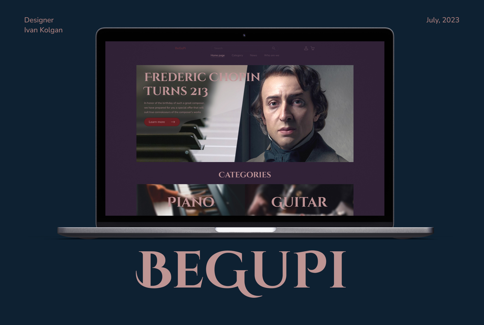 BeGuPi – online store — Изображение №1 — Интерфейсы, Графика на Dprofile