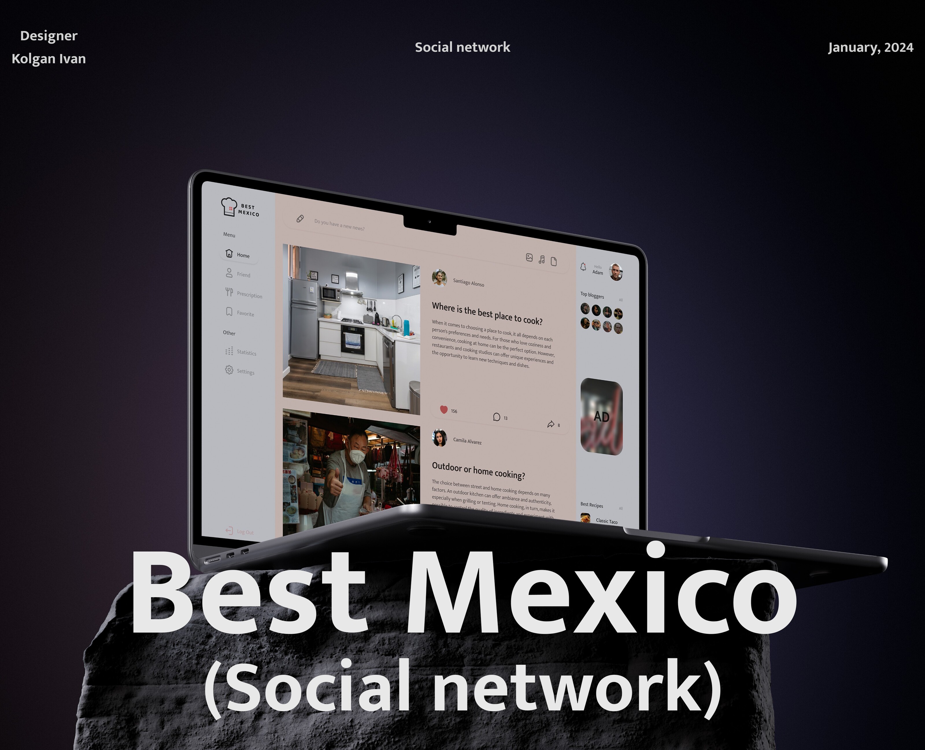 Best Mexico - социальная сеть — Интерфейсы, Графика на Dprofile