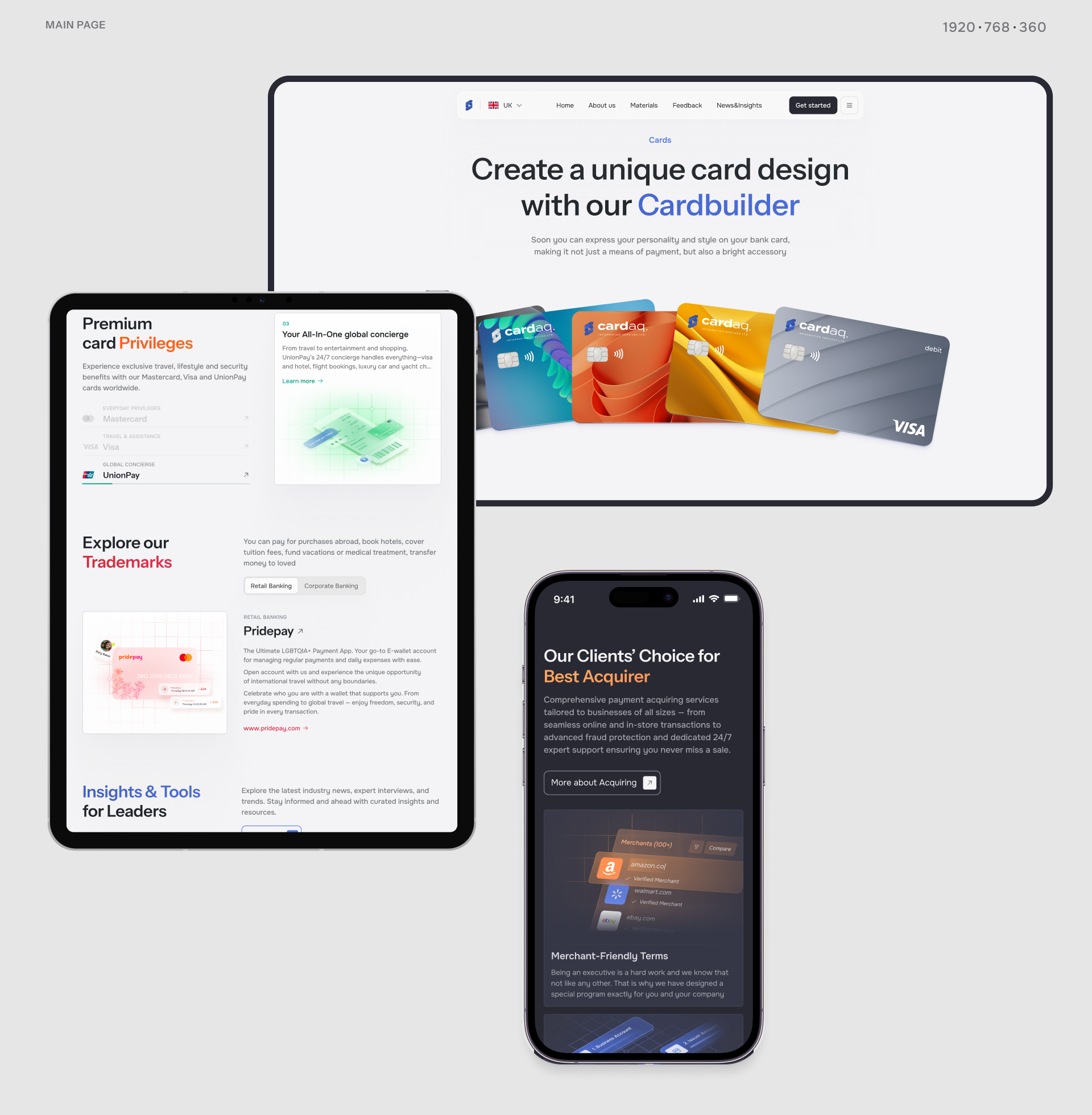 Cardaq Cards&Acquiring UX redesign — Изображение №3 — Интерфейсы, Анимация на Dprofile