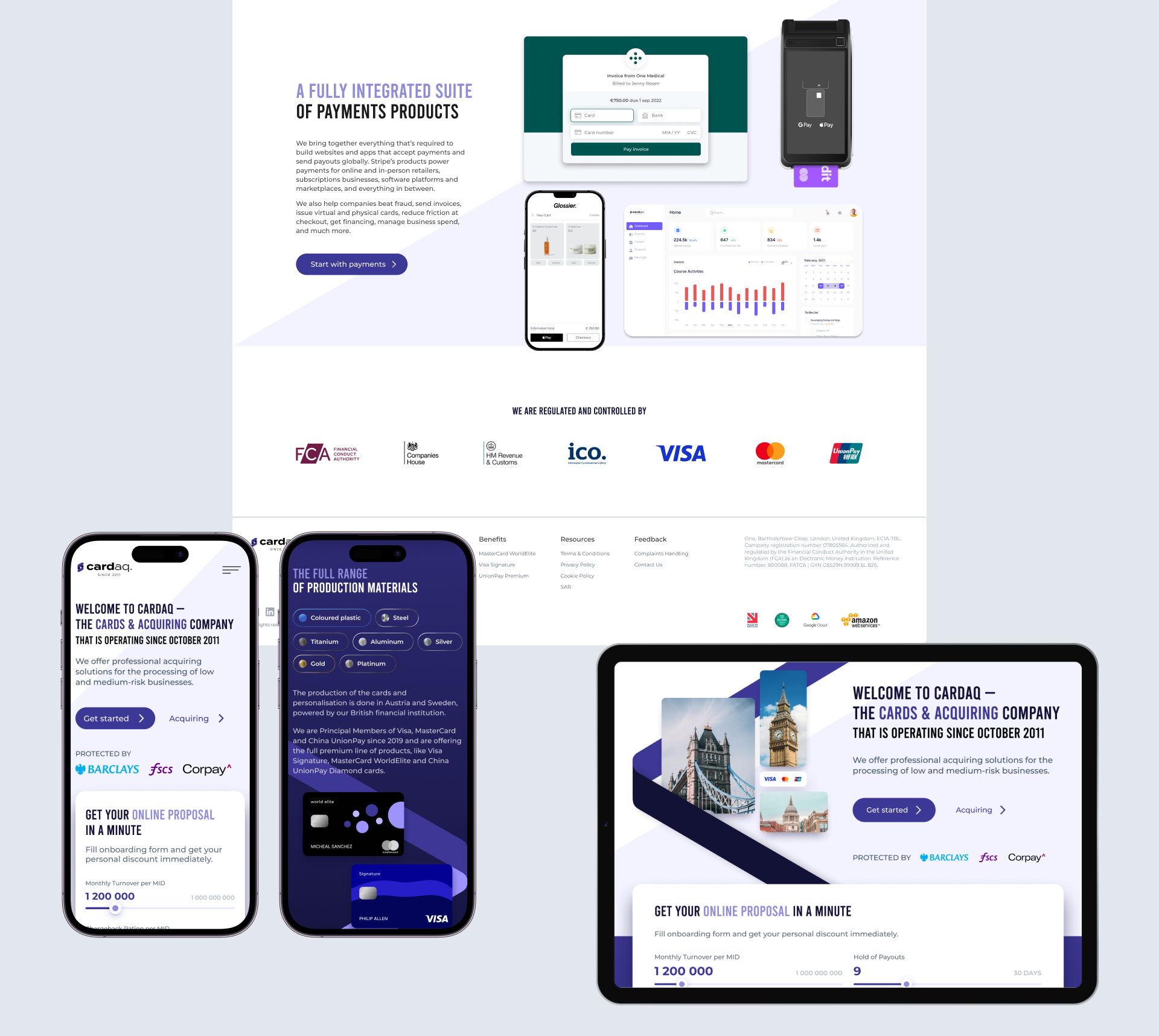 Cardaq Cards&Acquiring website — Изображение №3 — Интерфейсы, Графика на Dprofile