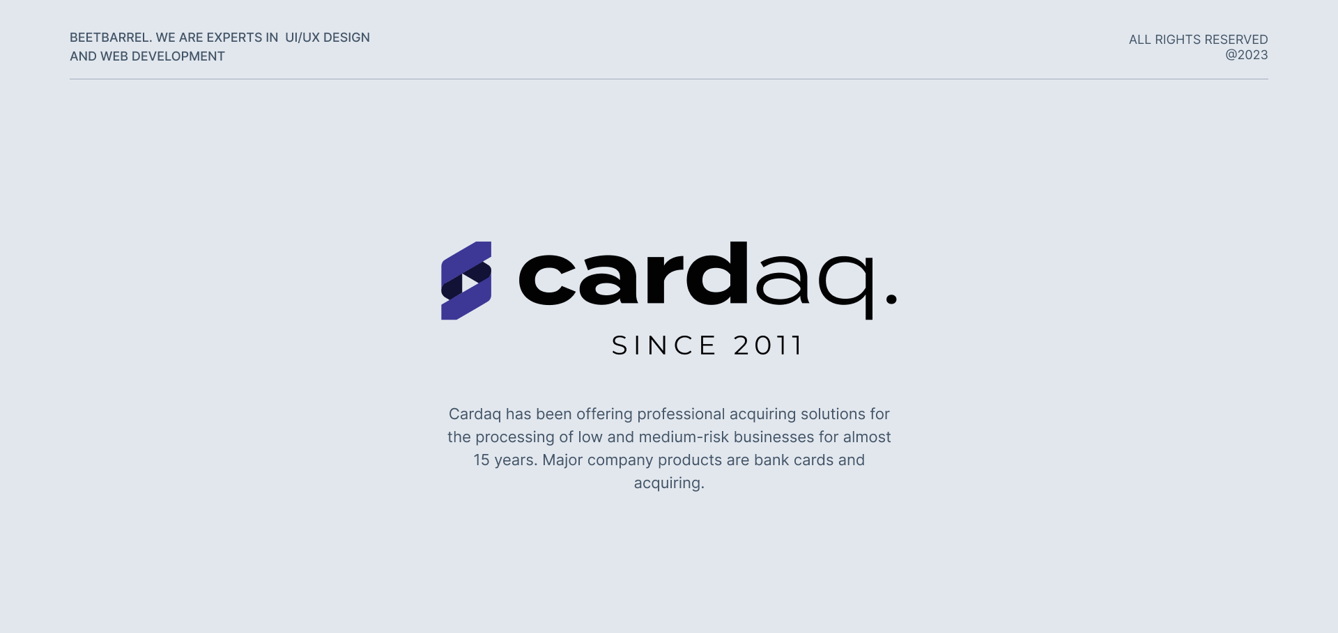 Cardaq Cards&Acquiring website — Изображение №1 — Интерфейсы, Графика на Dprofile
