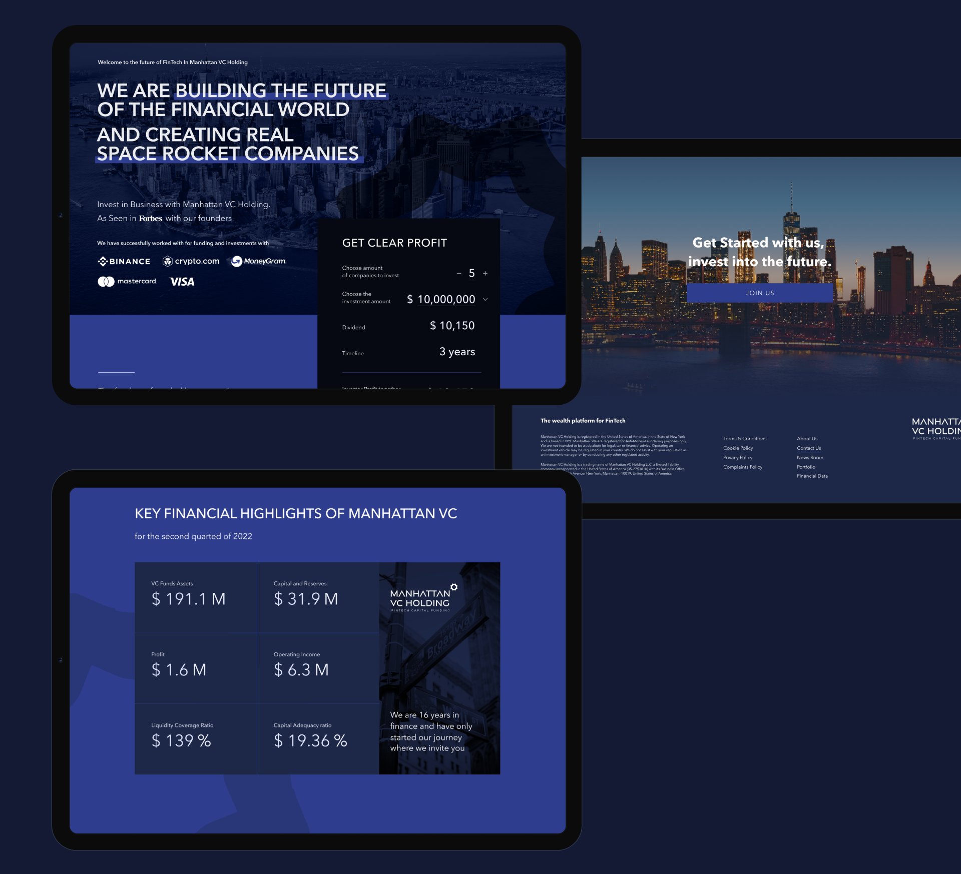 Manhattan VC Fund website — Изображение №3 — Интерфейсы, Графика на Dprofile