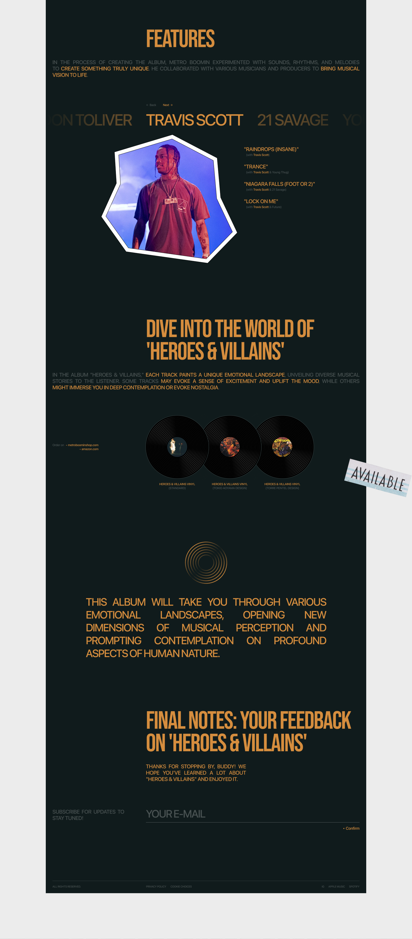 [playground] — 'Heroes & Villains' by Metro Boomin — Изображение №6 — Интерфейсы, Графика на Dprofile