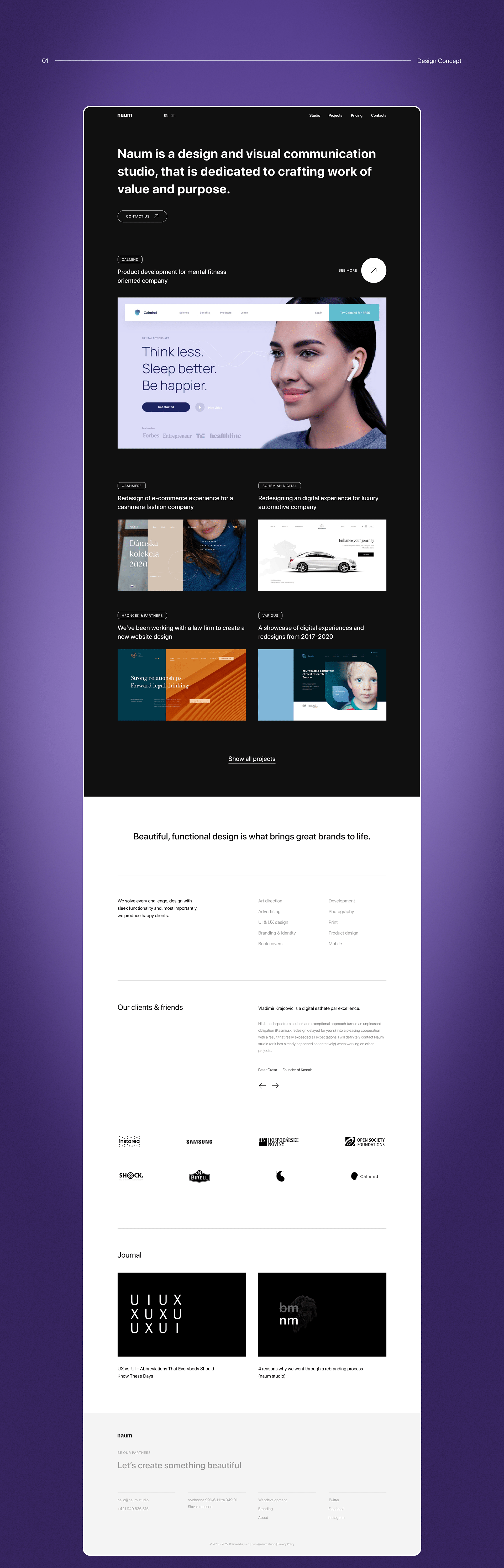 naum studio design concept — Изображение №2 — Интерфейсы на Dprofile