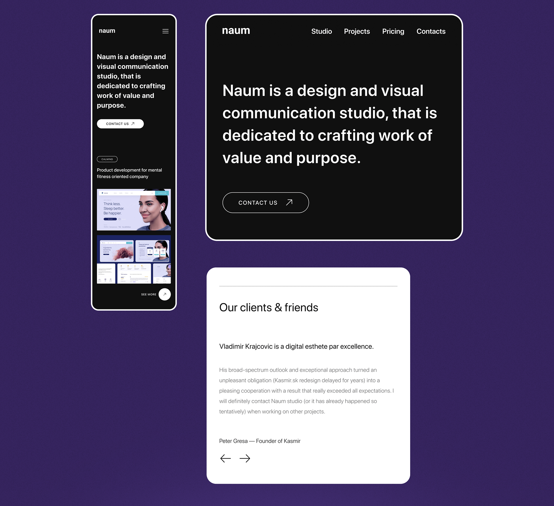 naum studio design concept — Изображение №3 — Интерфейсы на Dprofile