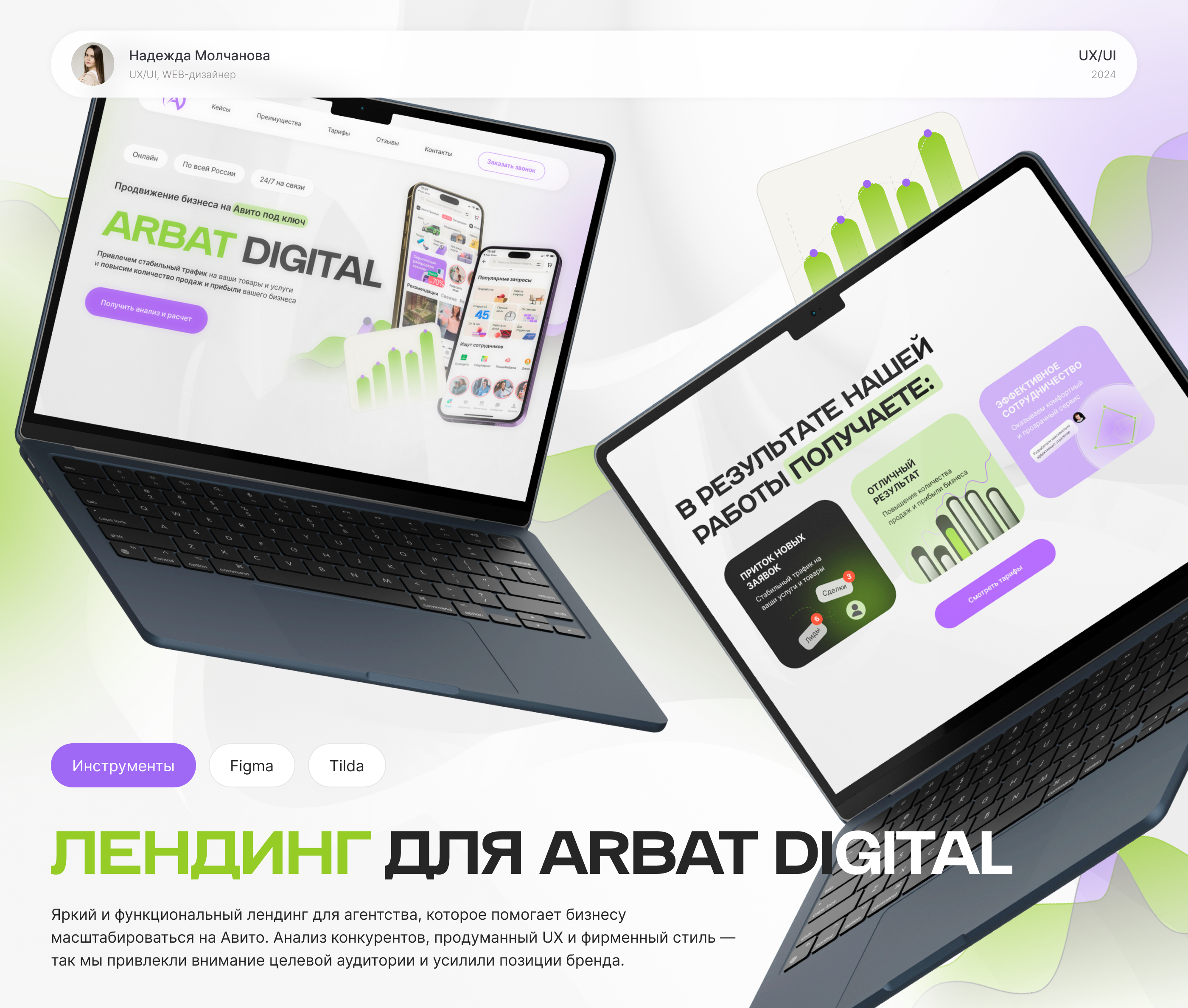 Одностраничный сайт для агентства по продвижению на Авито — Изображение №1 — Интерфейсы на Dprofile