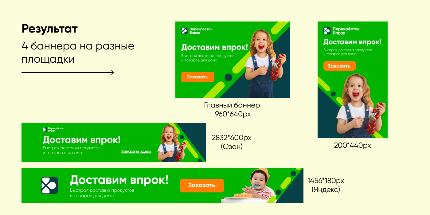 Баннеры доставки продуктов для всей семьи — Изображение №3 — Графика, Маркетинг на Dprofile