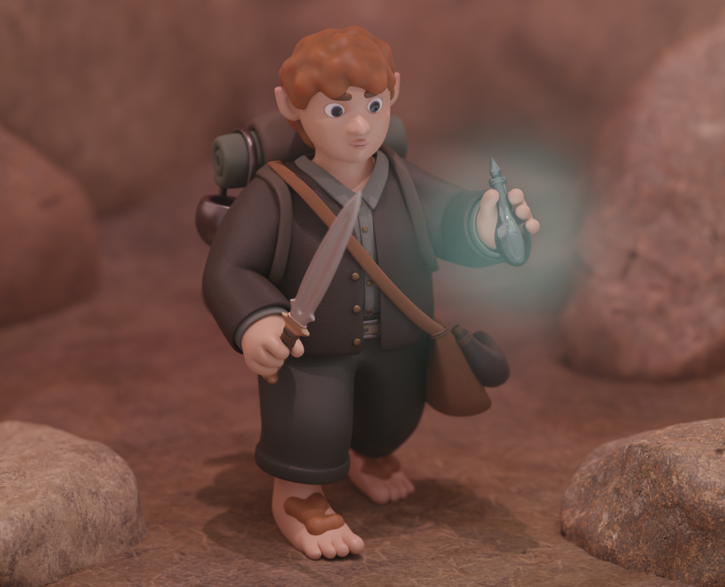 Samwise Gamgee — Иллюстрация, 3D на Dprofile