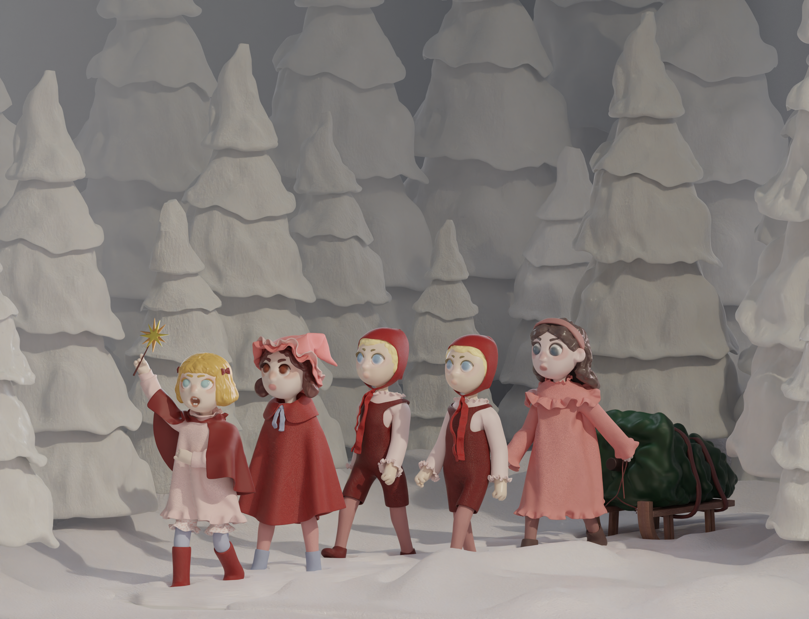 christmas forest — Изображение №4 — Иллюстрация, Графика на Dprofile