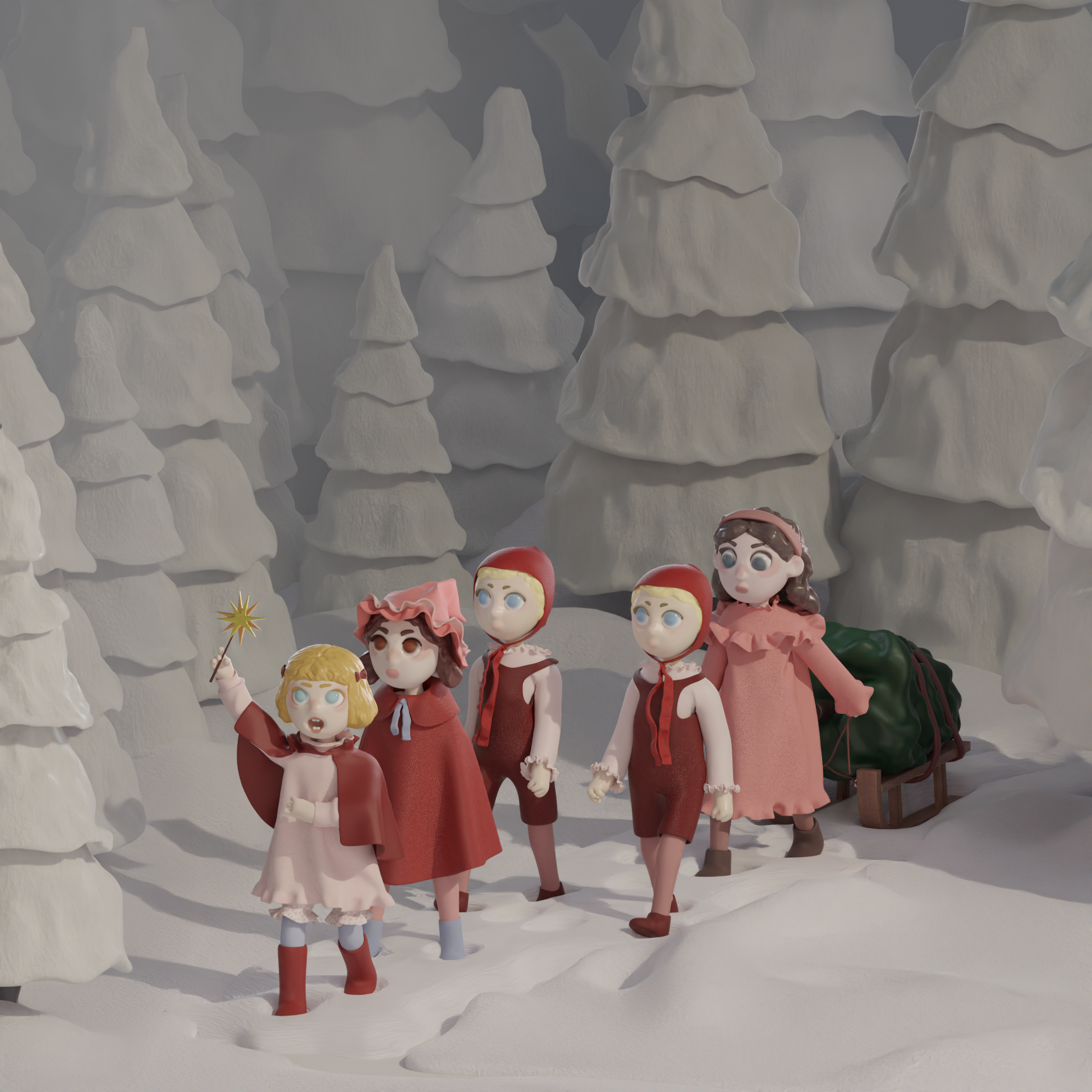 christmas forest — Изображение №2 — Иллюстрация, Графика на Dprofile