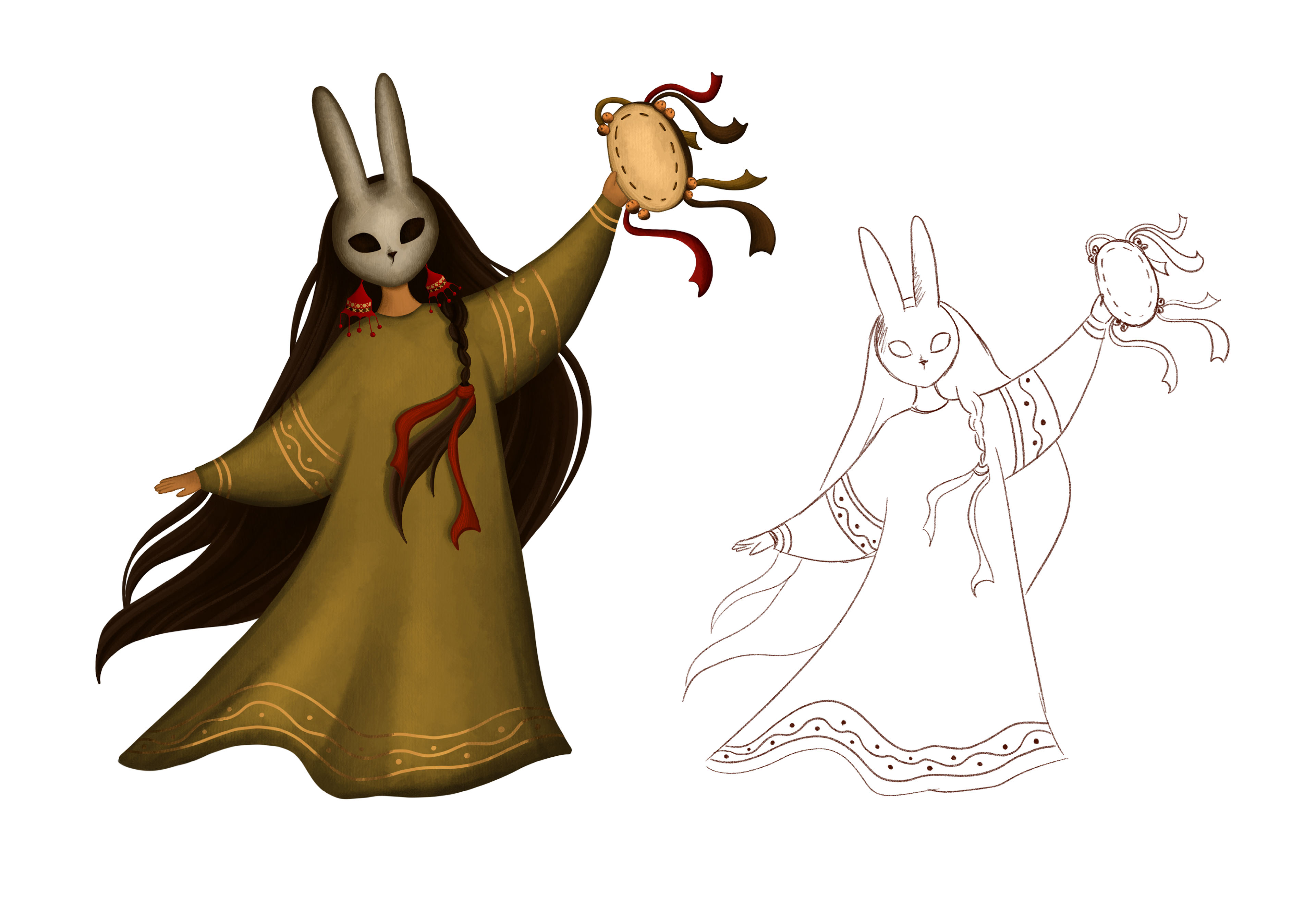 STICKER PACK Девочка в маске кролика — Изображение №6 — Иллюстрация на Dprofile