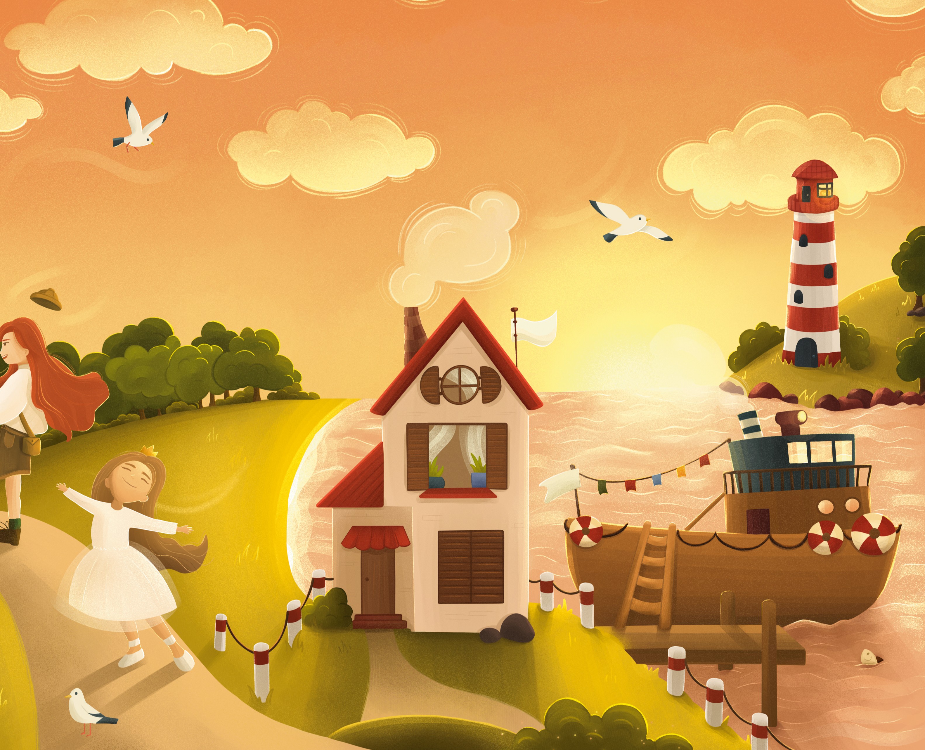 Children Book "Olivia's Big Birthday Dragon" — Иллюстрация на Dprofile