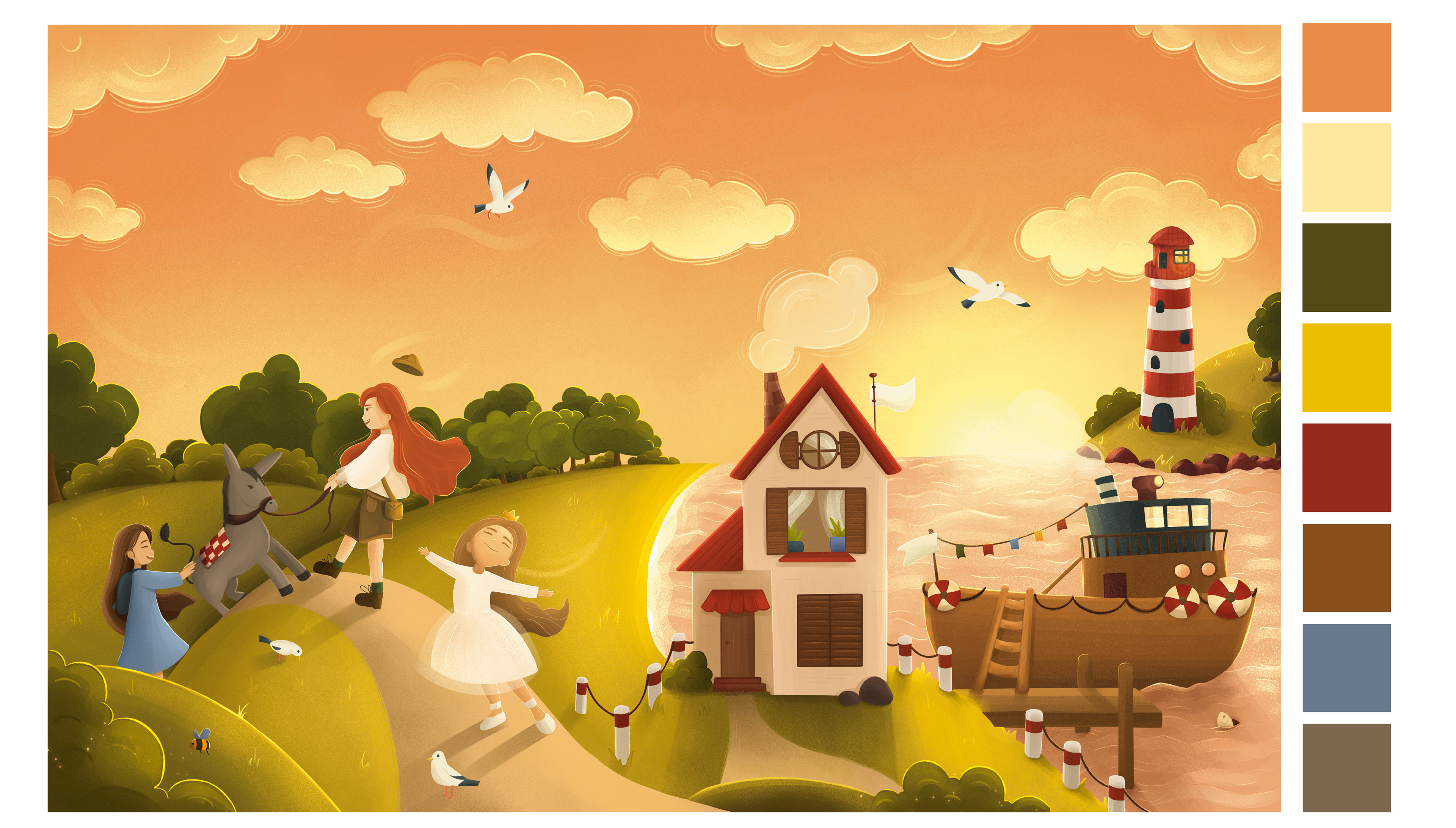 Children Book "Olivia's Big Birthday Dragon" — Изображение №9 — Иллюстрация на Dprofile