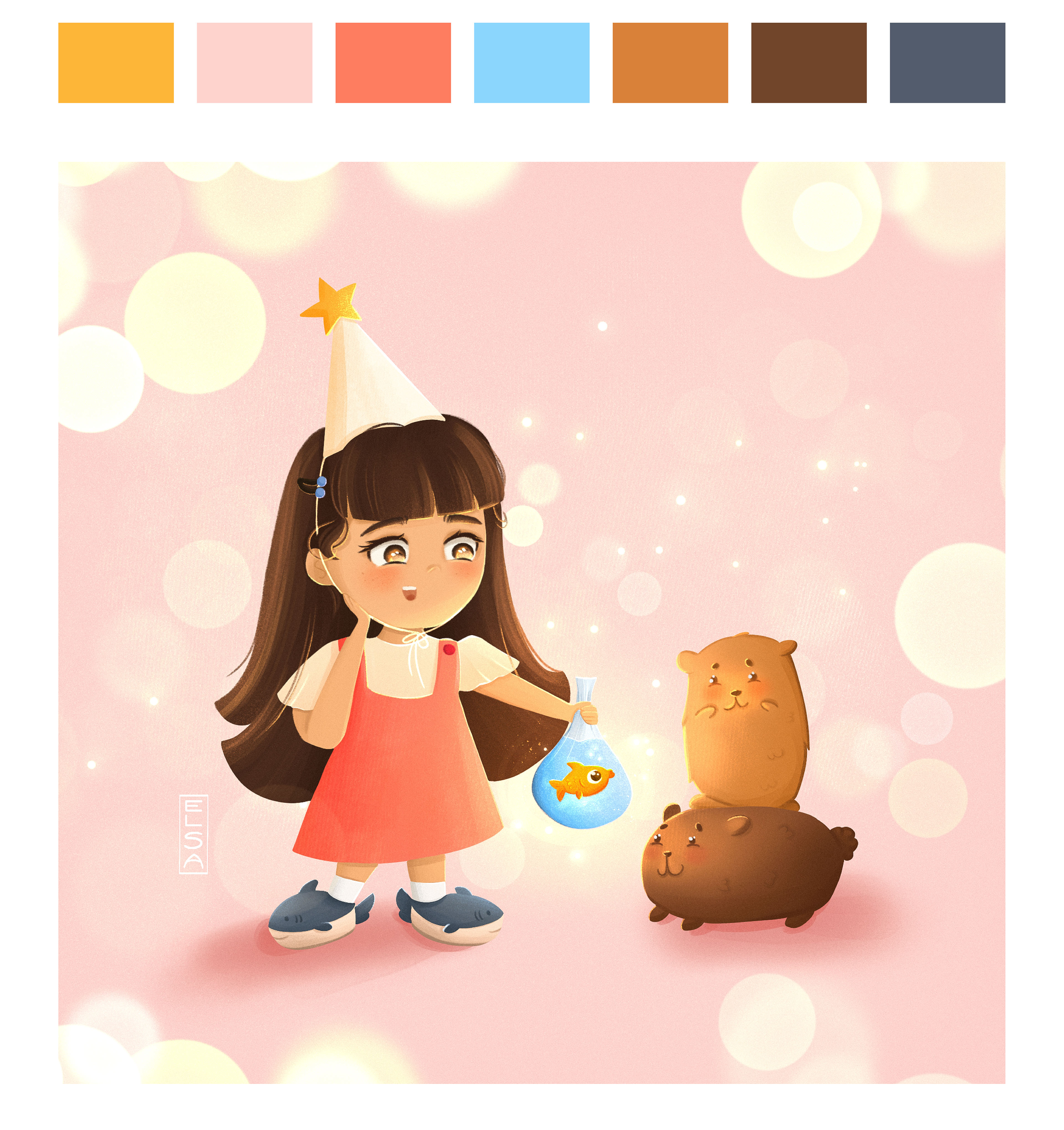 Милая рыбка | Детская иллюстрация — Изображение №3 — Иллюстрация на Dprofile