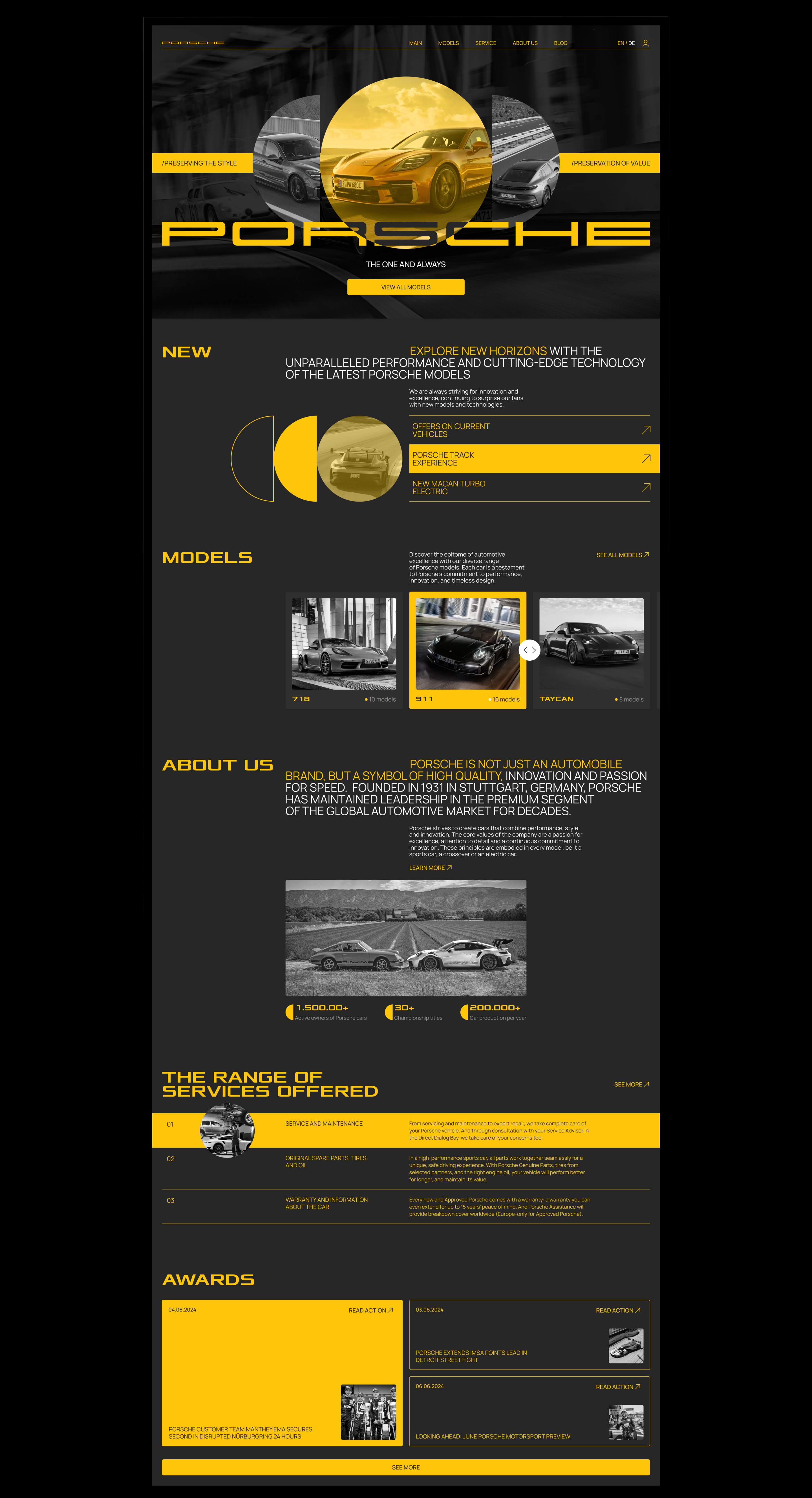 PORSCHE | Corporate Website — Изображение №2 — Интерфейсы, Графика на Dprofile