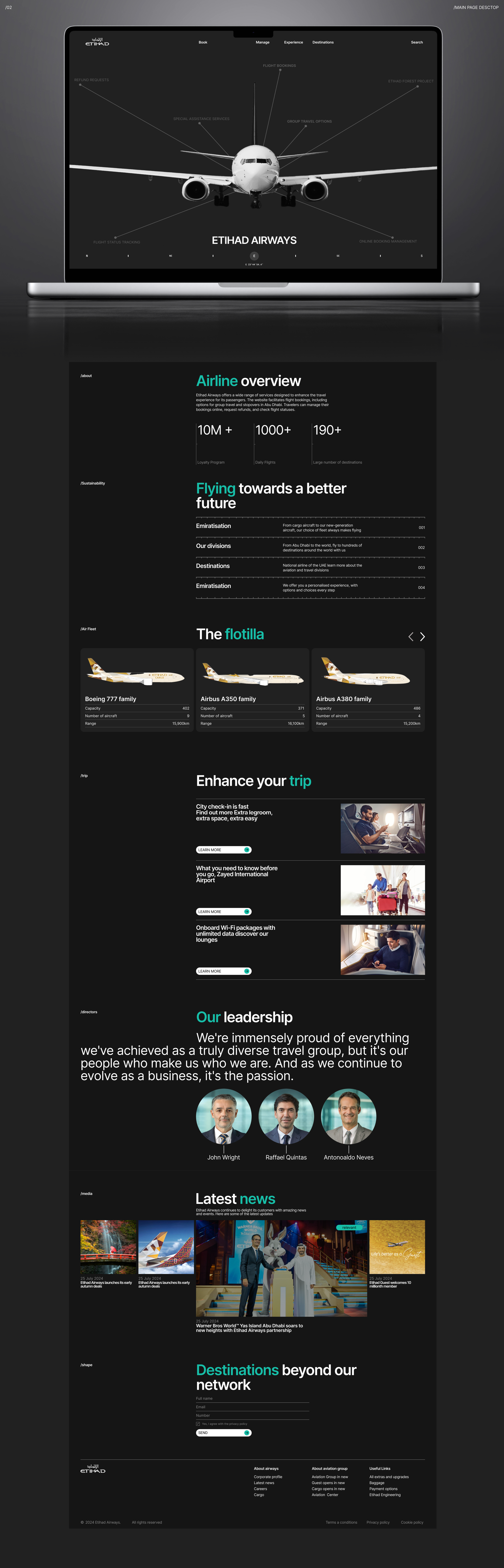ETIHAD AIRWAYS | Corporate website — Изображение №3 — Интерфейсы на Dprofile