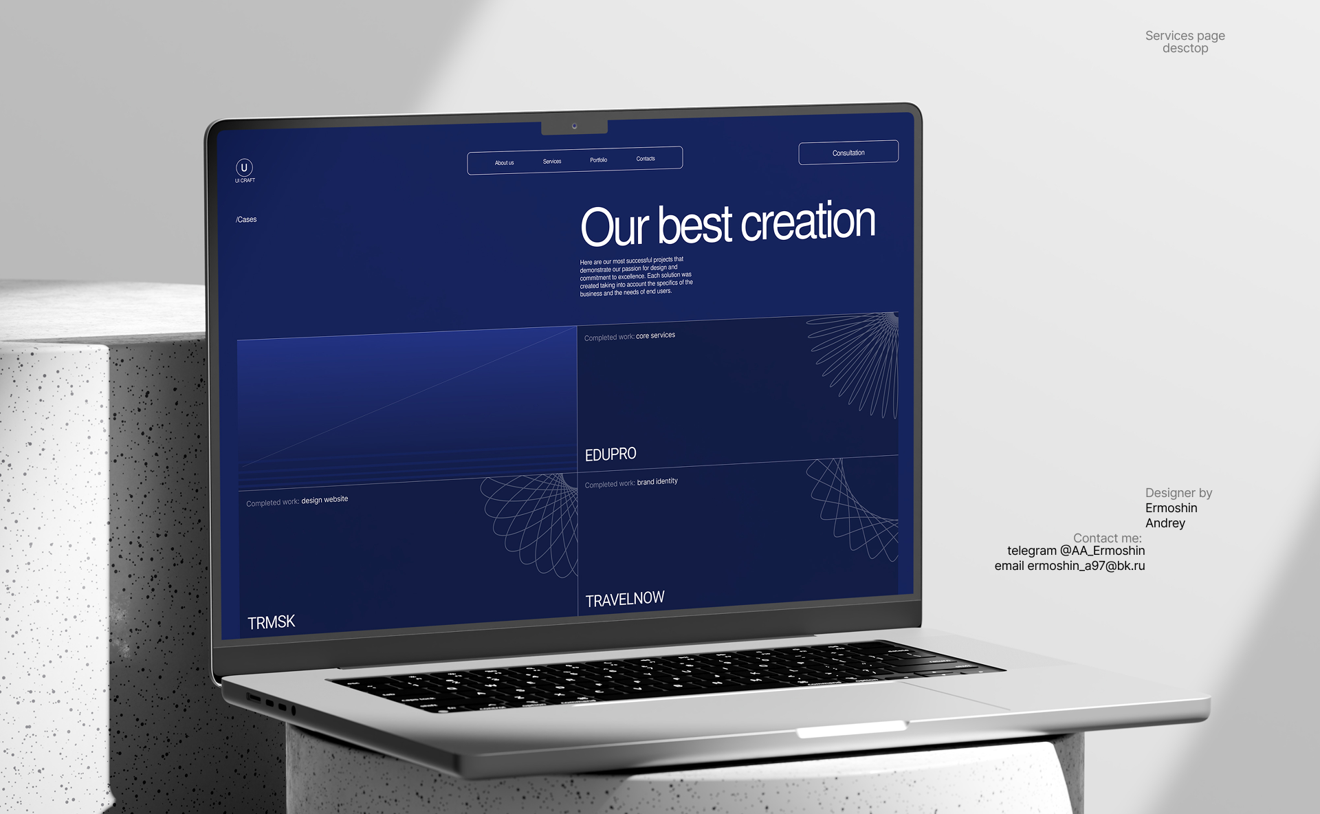 Corporate website "UI CRAFT STUDIO" — Изображение №8 — Интерфейсы на Dprofile