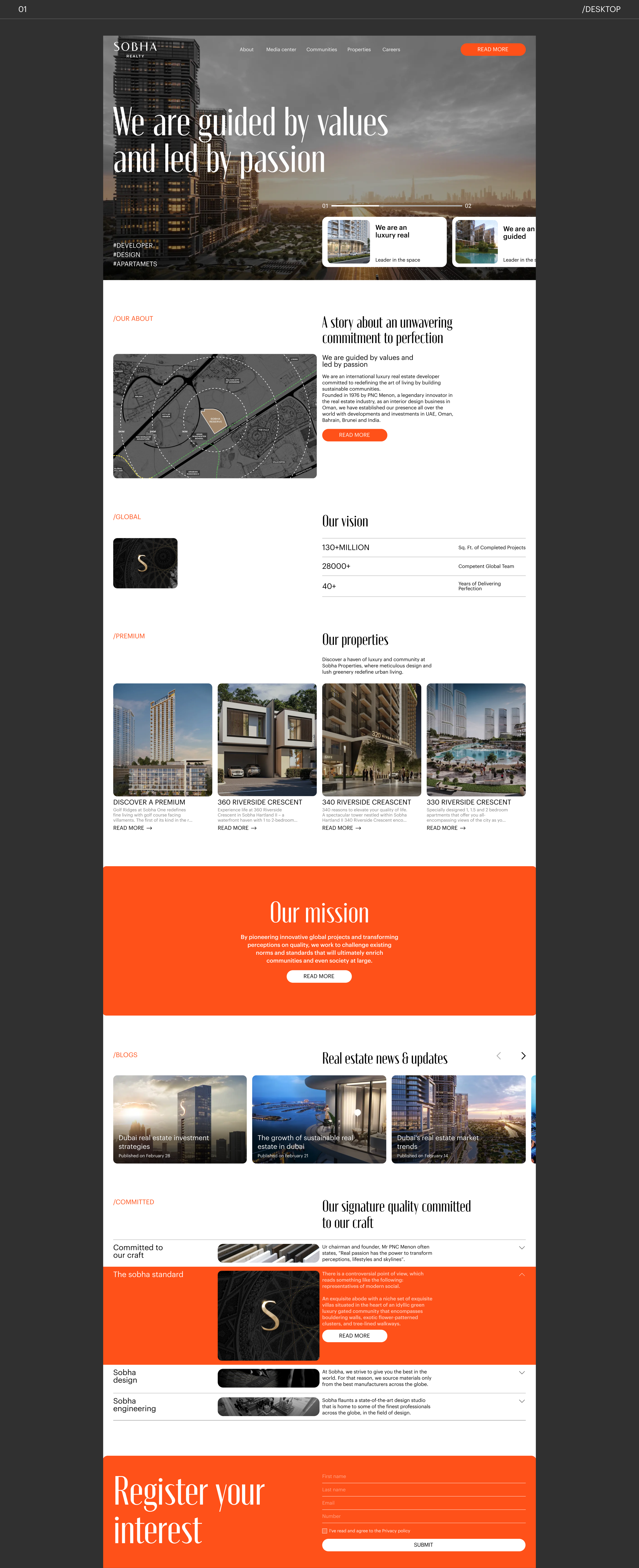SOBHA/REDESIGN LANDING — Изображение №2 — Интерфейсы на Dprofile