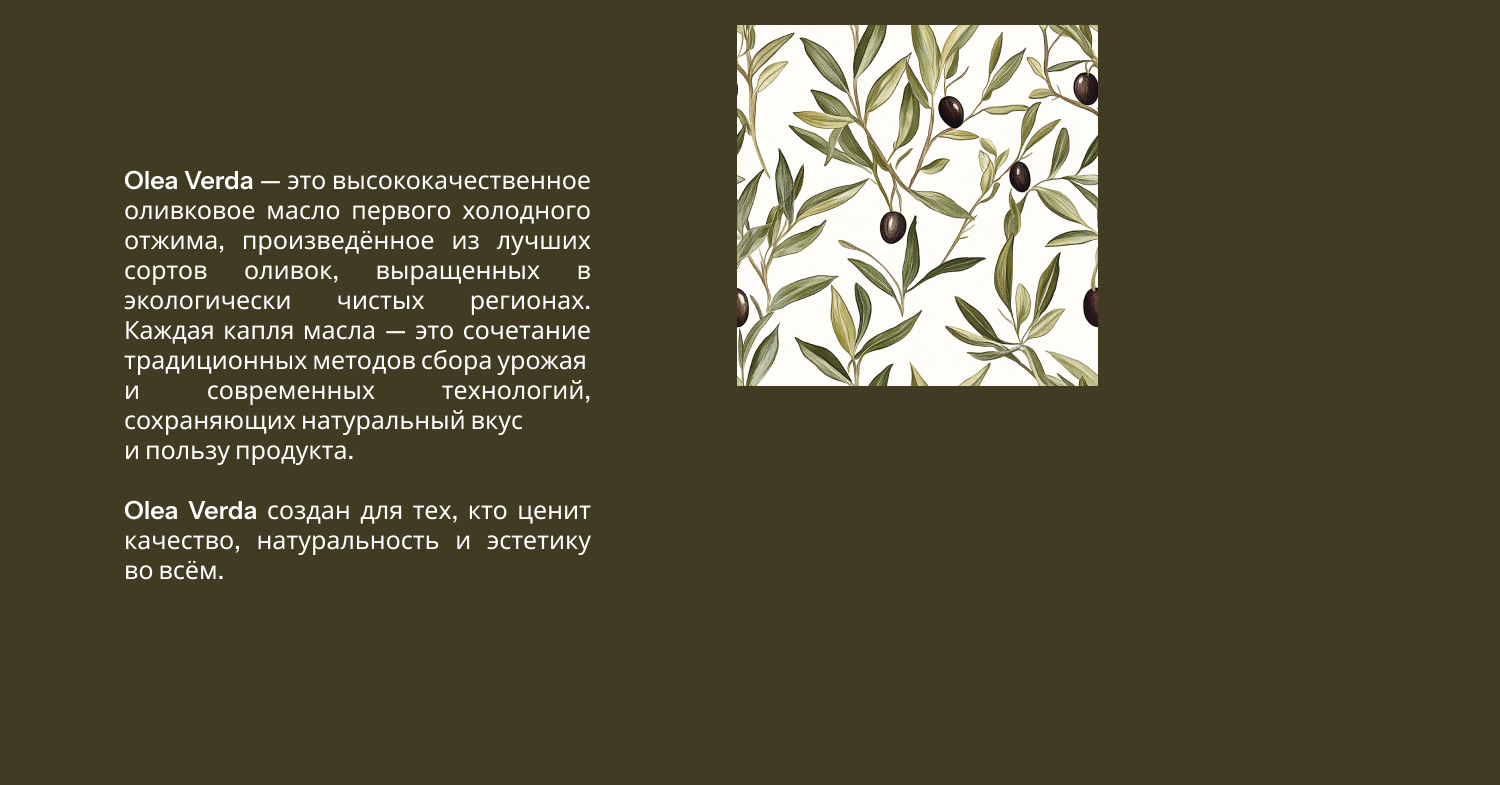 Olea Verda – премиум оливковое масло — Изображение №2 — Брендинг, Маркетинг на Dprofile