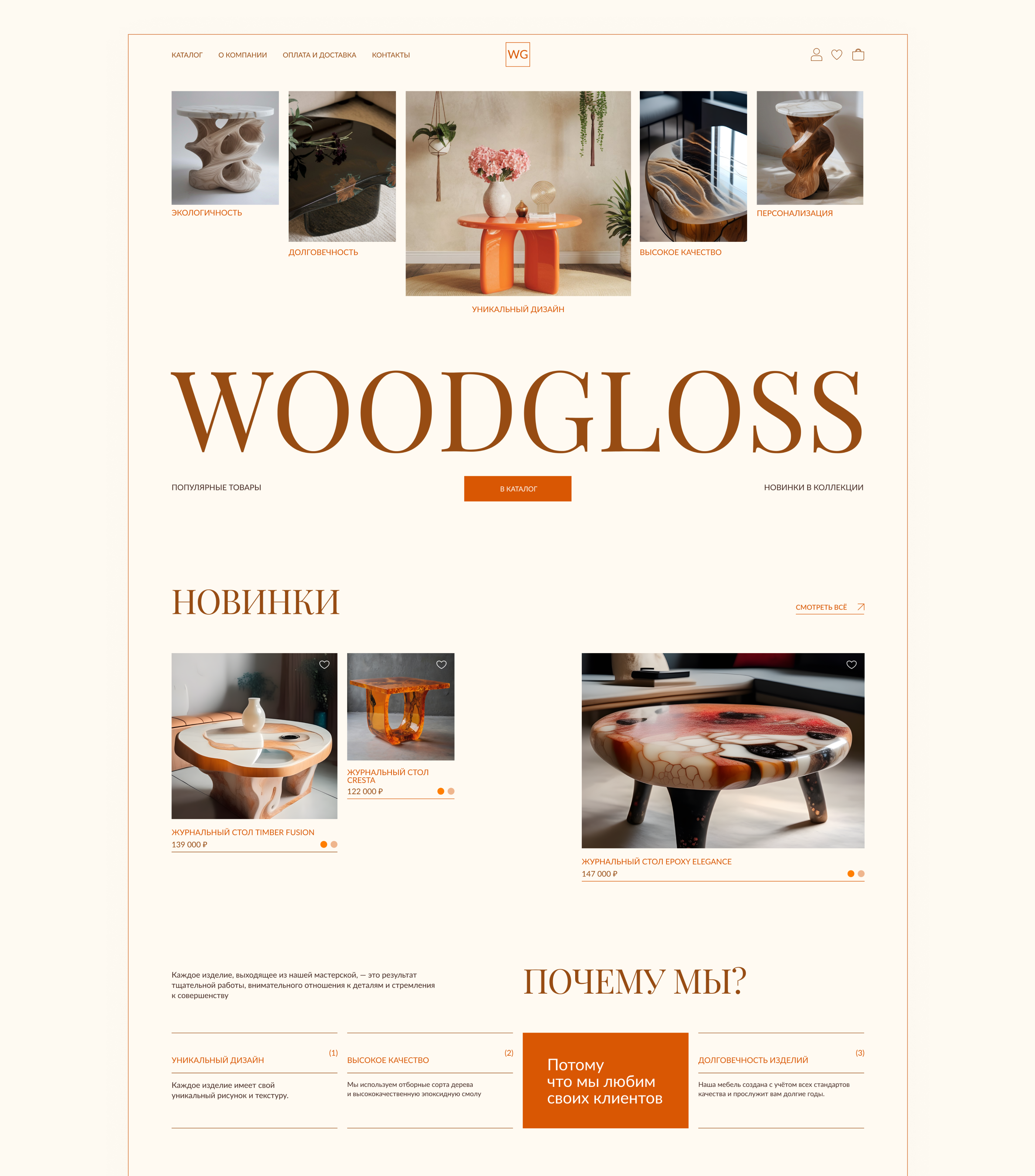 WoodGloss|online store — Изображение №6 — Интерфейсы на Dprofile