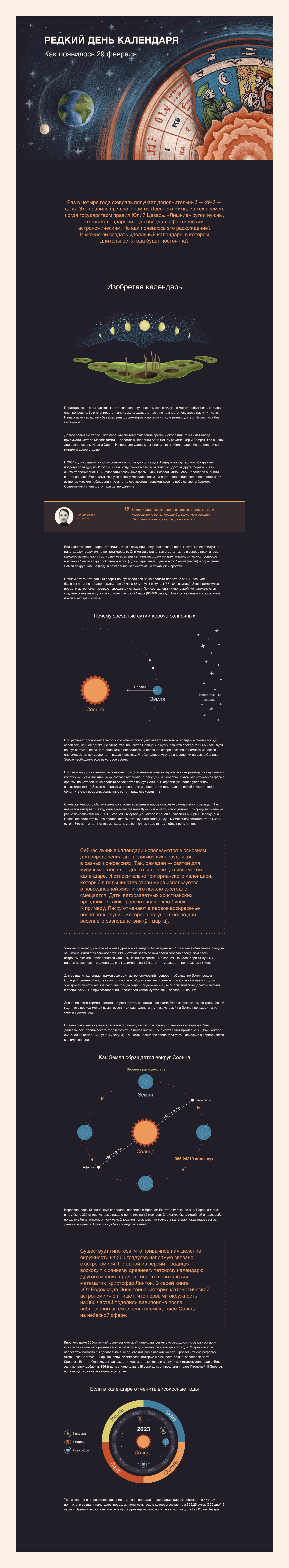 Как появилось 29 февраля. Спецпроект ТАСС — Изображение №13 — Графика, Анимация на Dprofile