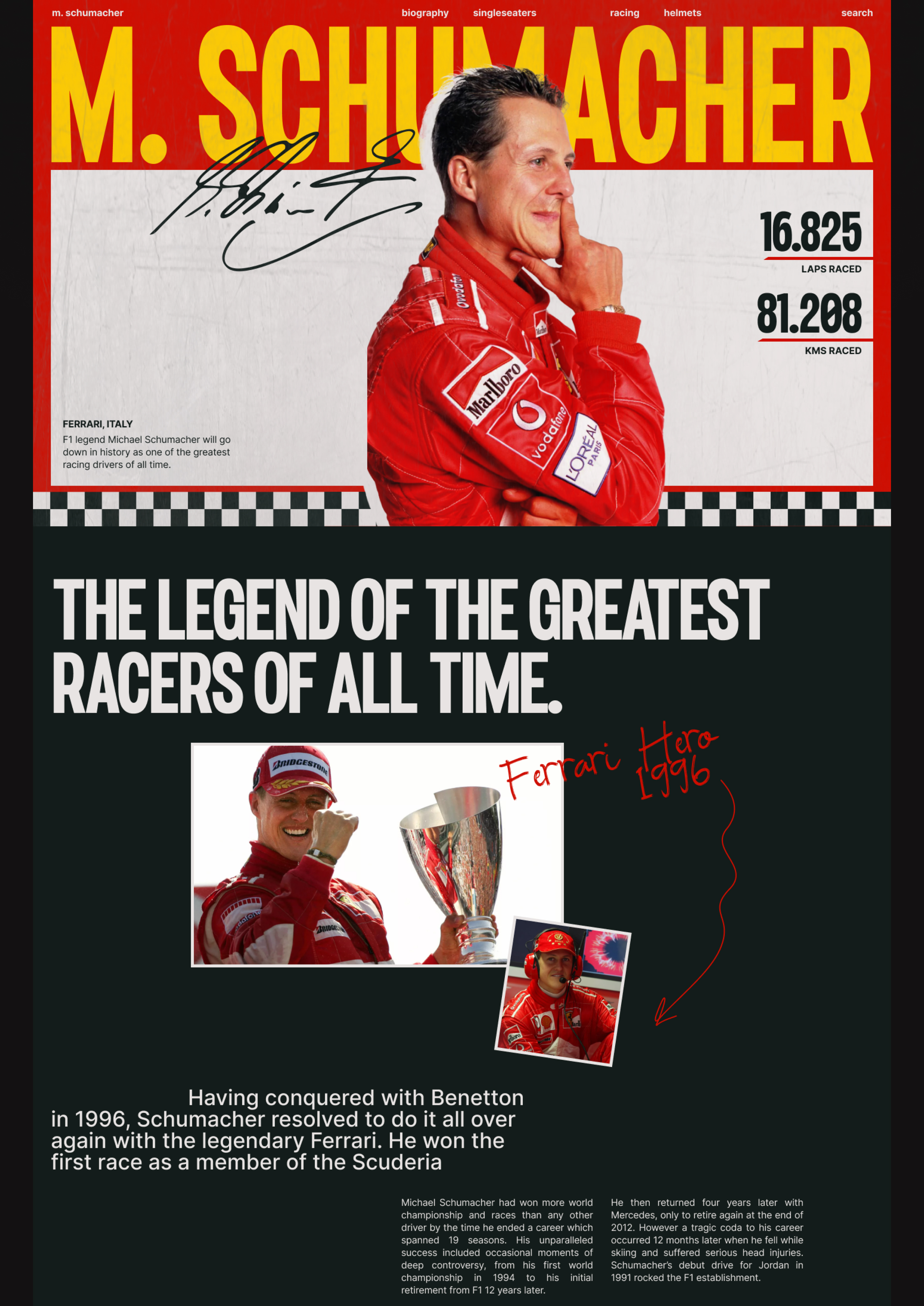 Ferrari&M.Schumacher for FORMULA 1 — Изображение №4 — Интерфейсы на Dprofile