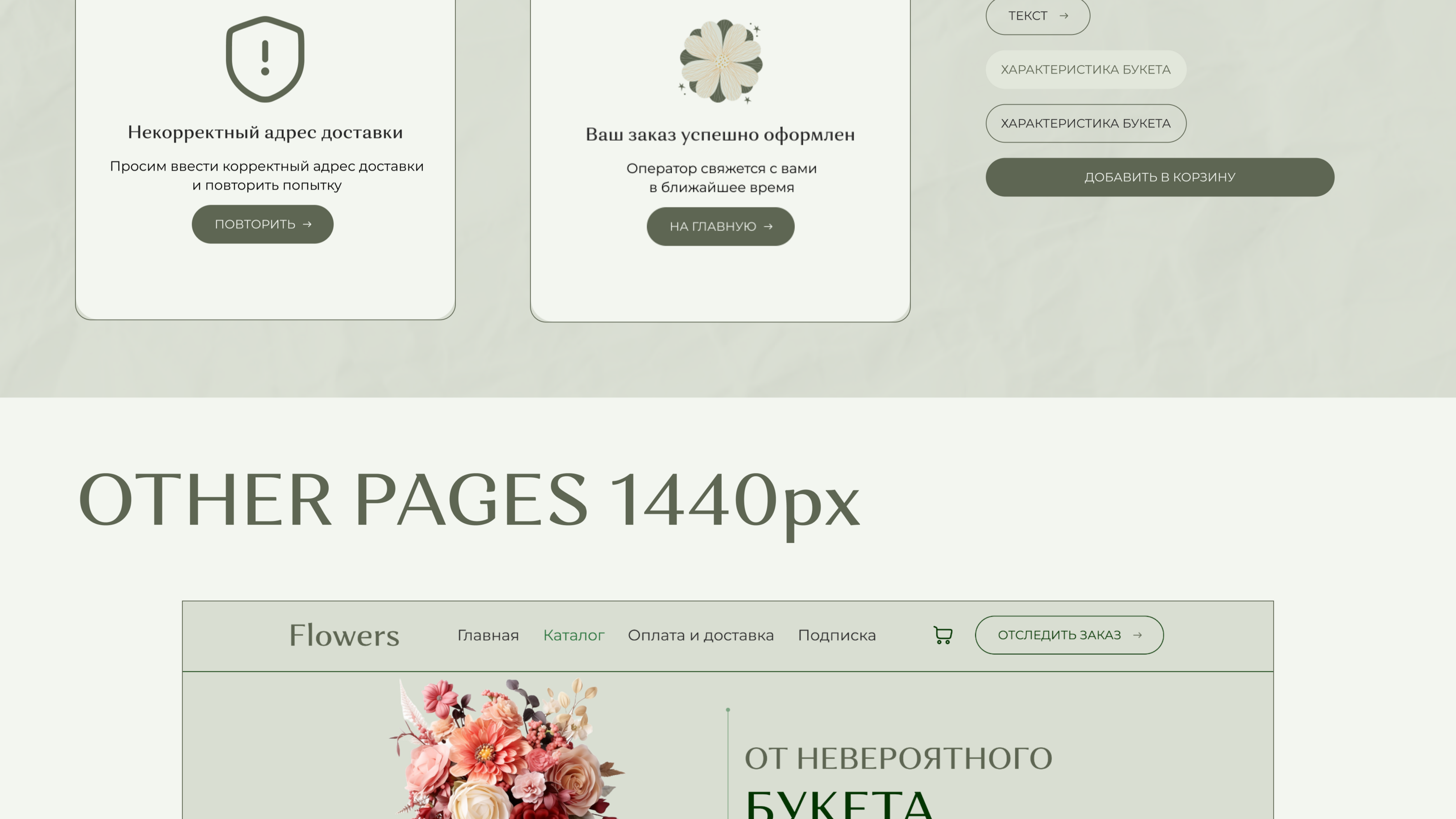Сайт заказа букетов цветов Flowers — Изображение №11 — Интерфейсы, Маркетинг на Dprofile