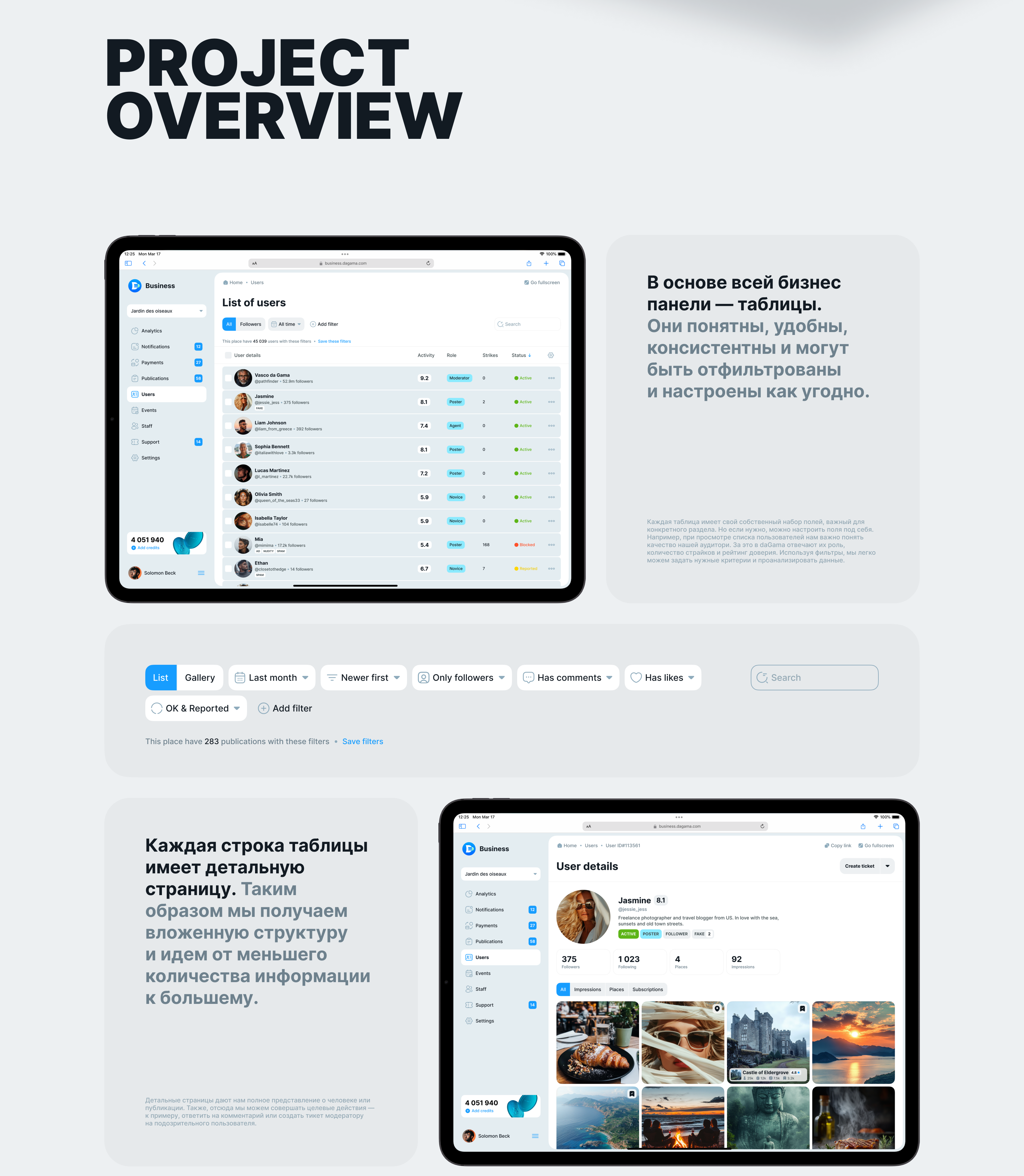 daGama Business Tools — Изображение №2 — Интерфейсы на Dprofile