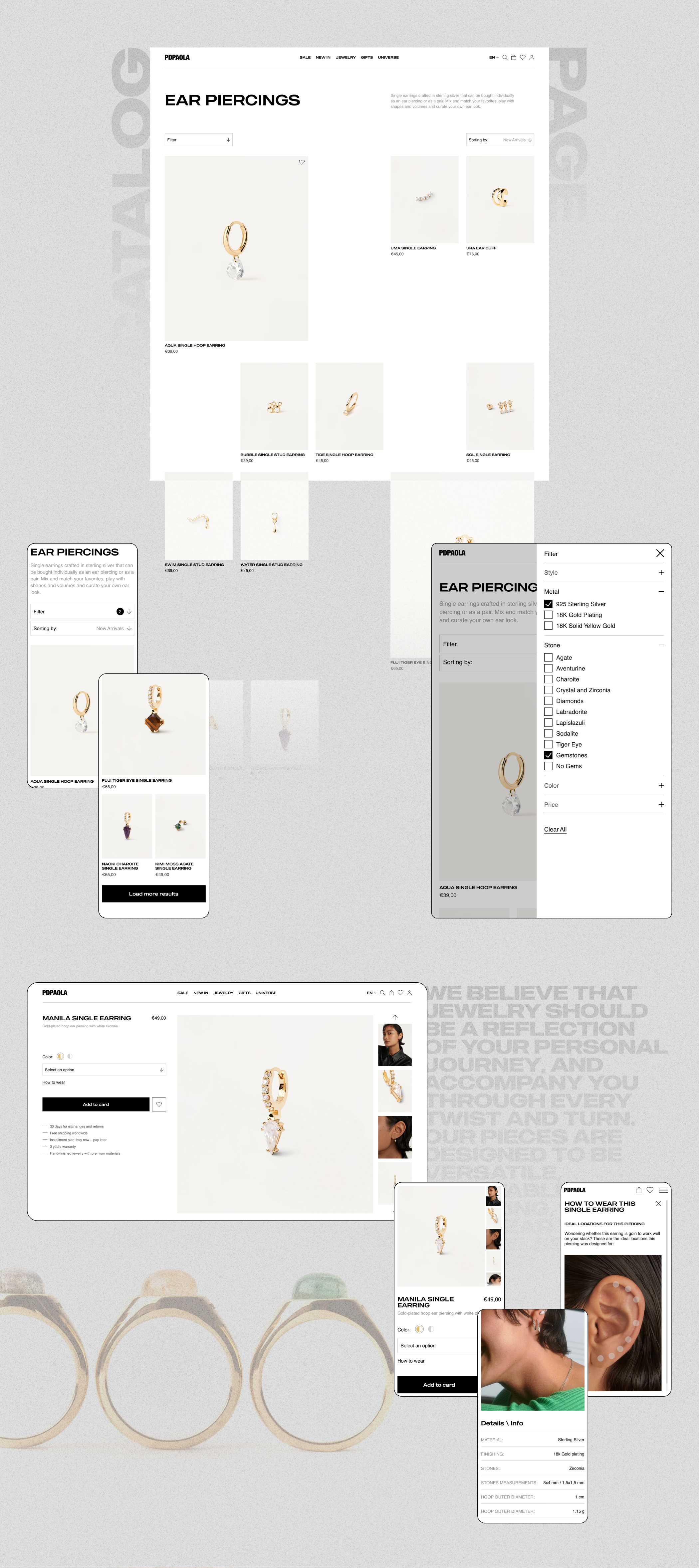 PDPAOLA | E-COMMERCE REDESIGN — Изображение №5 — Интерфейсы на Dprofile