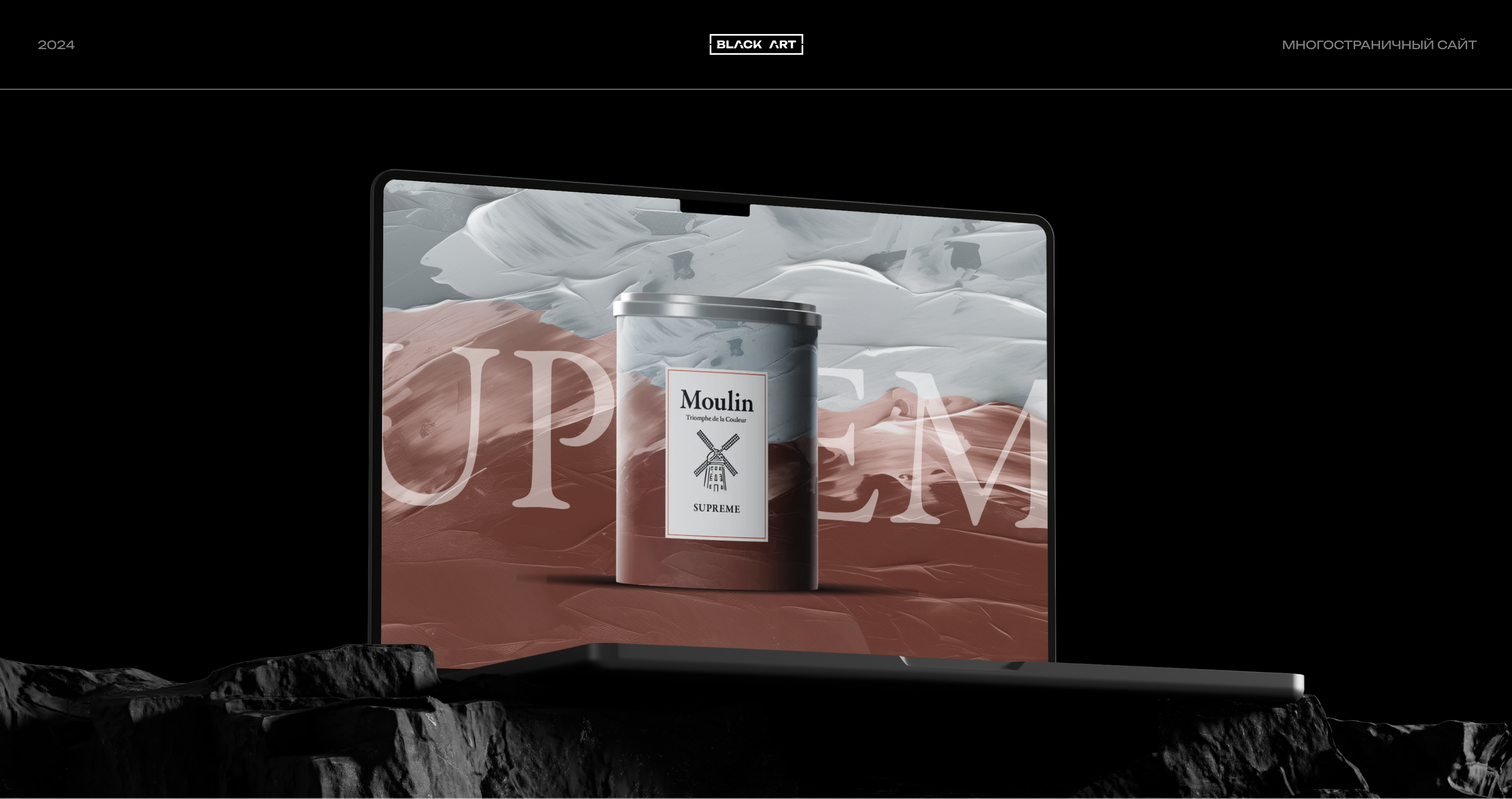 Moulin - сайт бренда дизайнерских красок премиум класса — Изображение №1 — Анимация, Интерфейсы на Dprofile