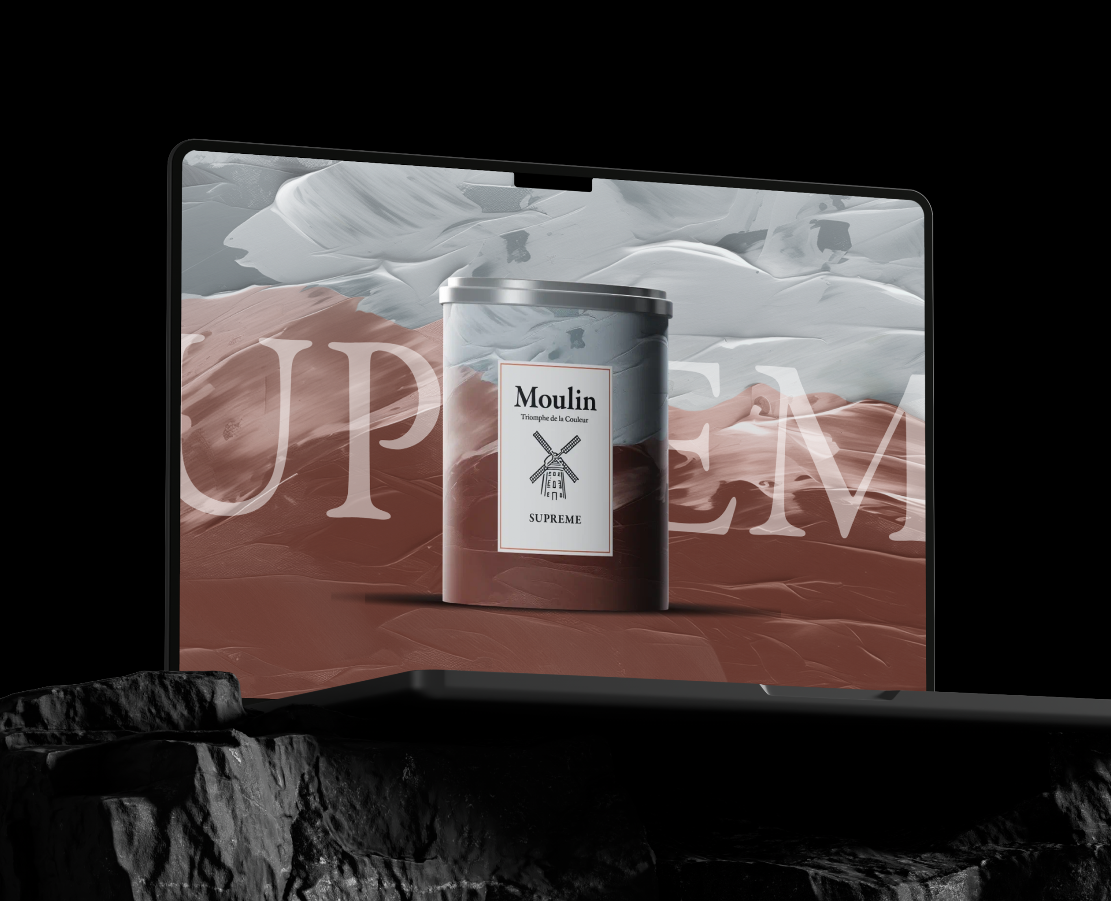 Moulin - сайт бренда дизайнерских красок премиум класса — Интерфейсы, Анимация на Dprofile