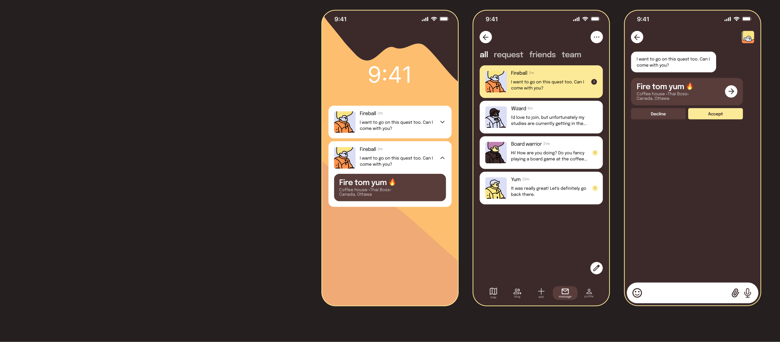 Foodquest app: Brand Identity, UX/UI, Landing page — Изображение №6 — Интерфейсы, Брендинг на Dprofile