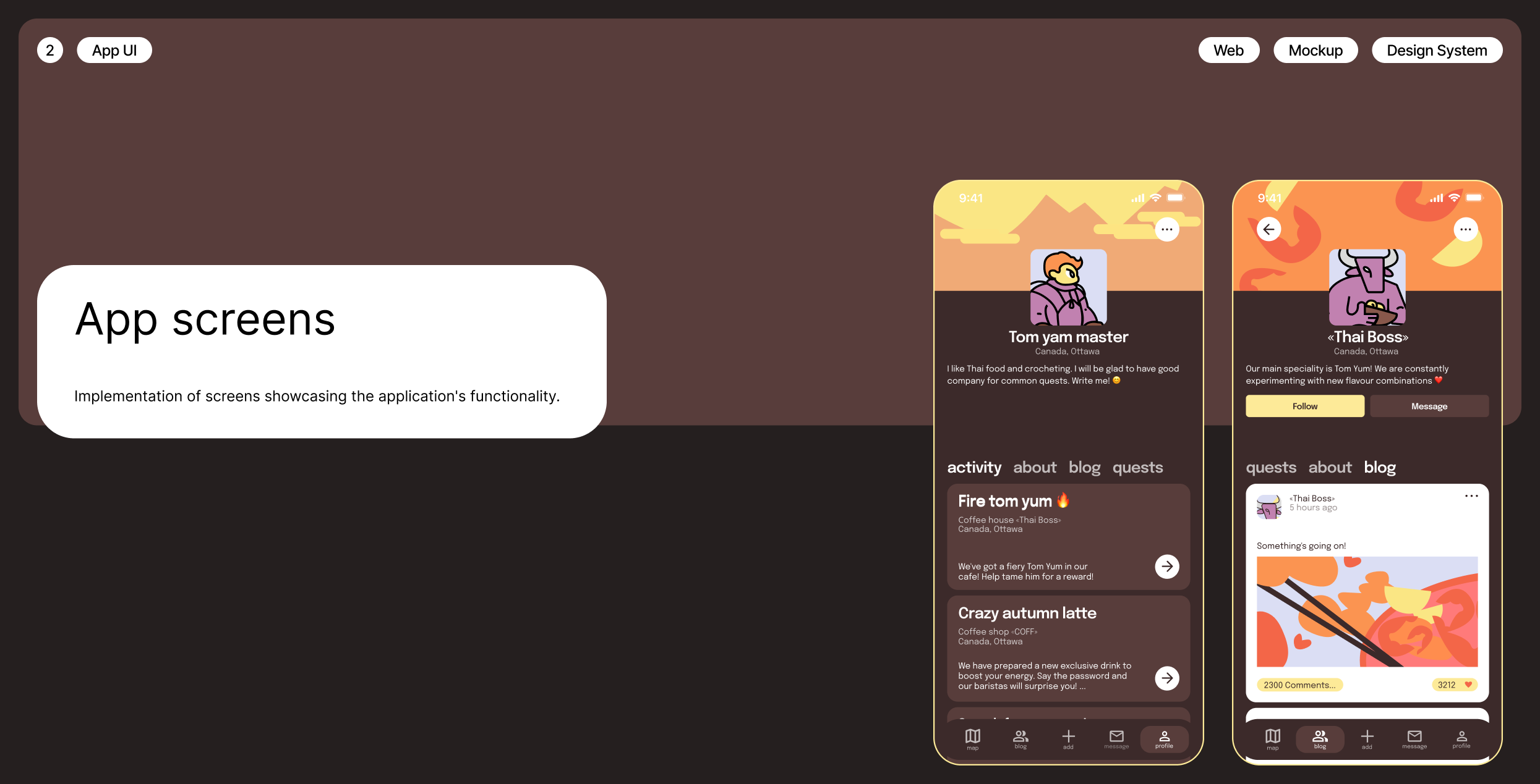 Foodquest app: Brand Identity, UX/UI, Landing page — Изображение №4 — Интерфейсы, Брендинг на Dprofile
