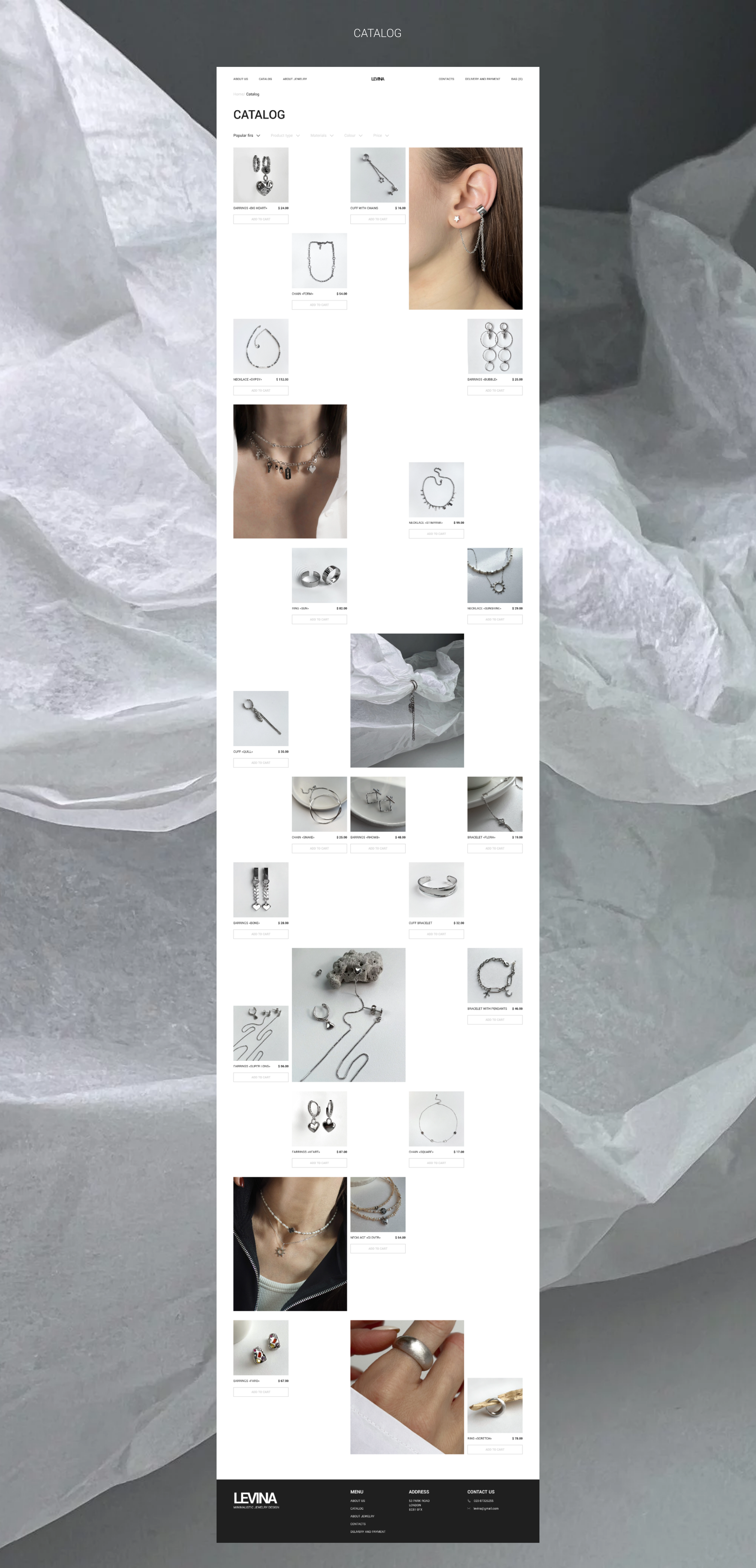 Website for a jewelry store — Изображение №3 — Интерфейсы на Dprofile