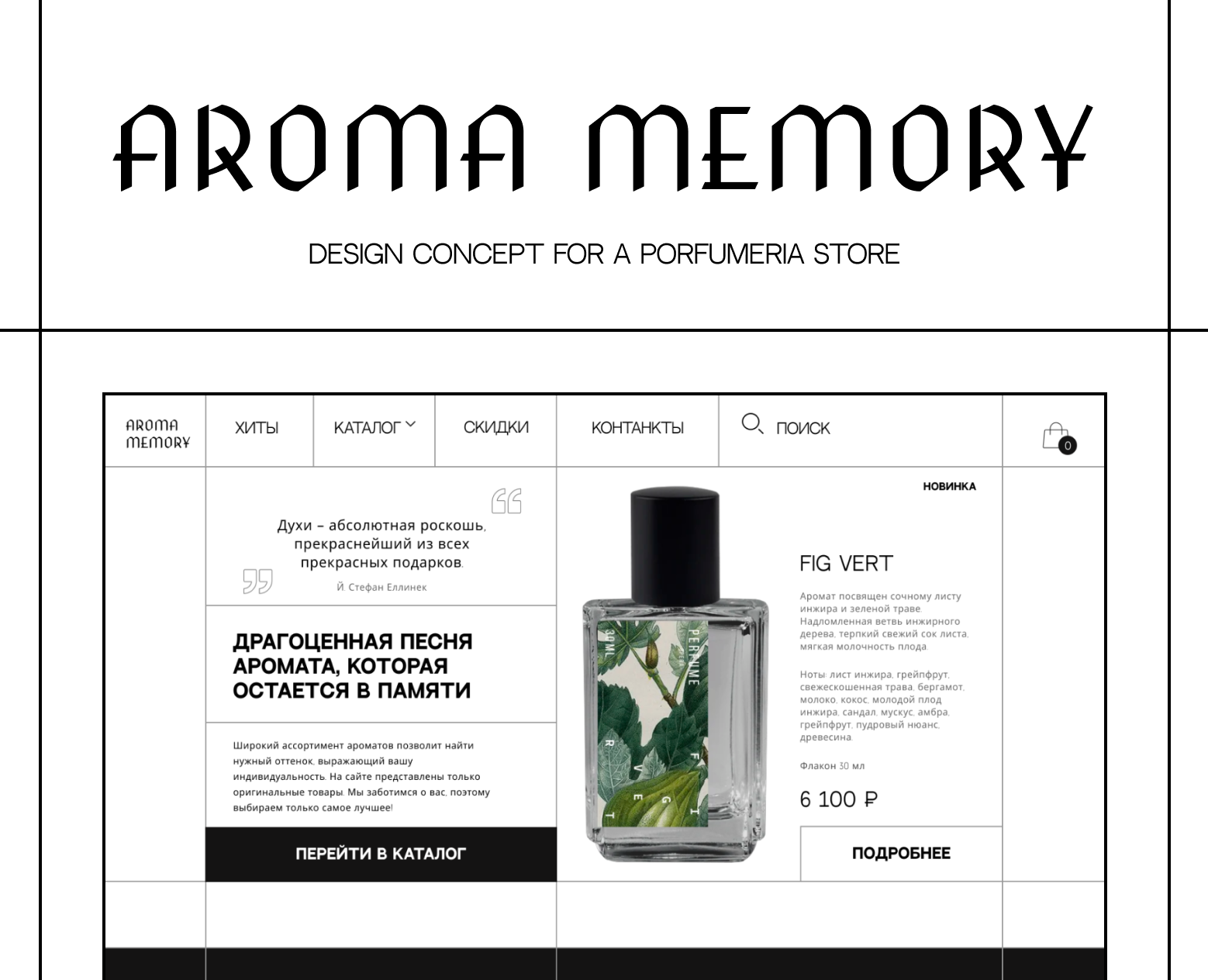 Online perfume store/ Website/ E-commerce — Интерфейсы на Dprofile