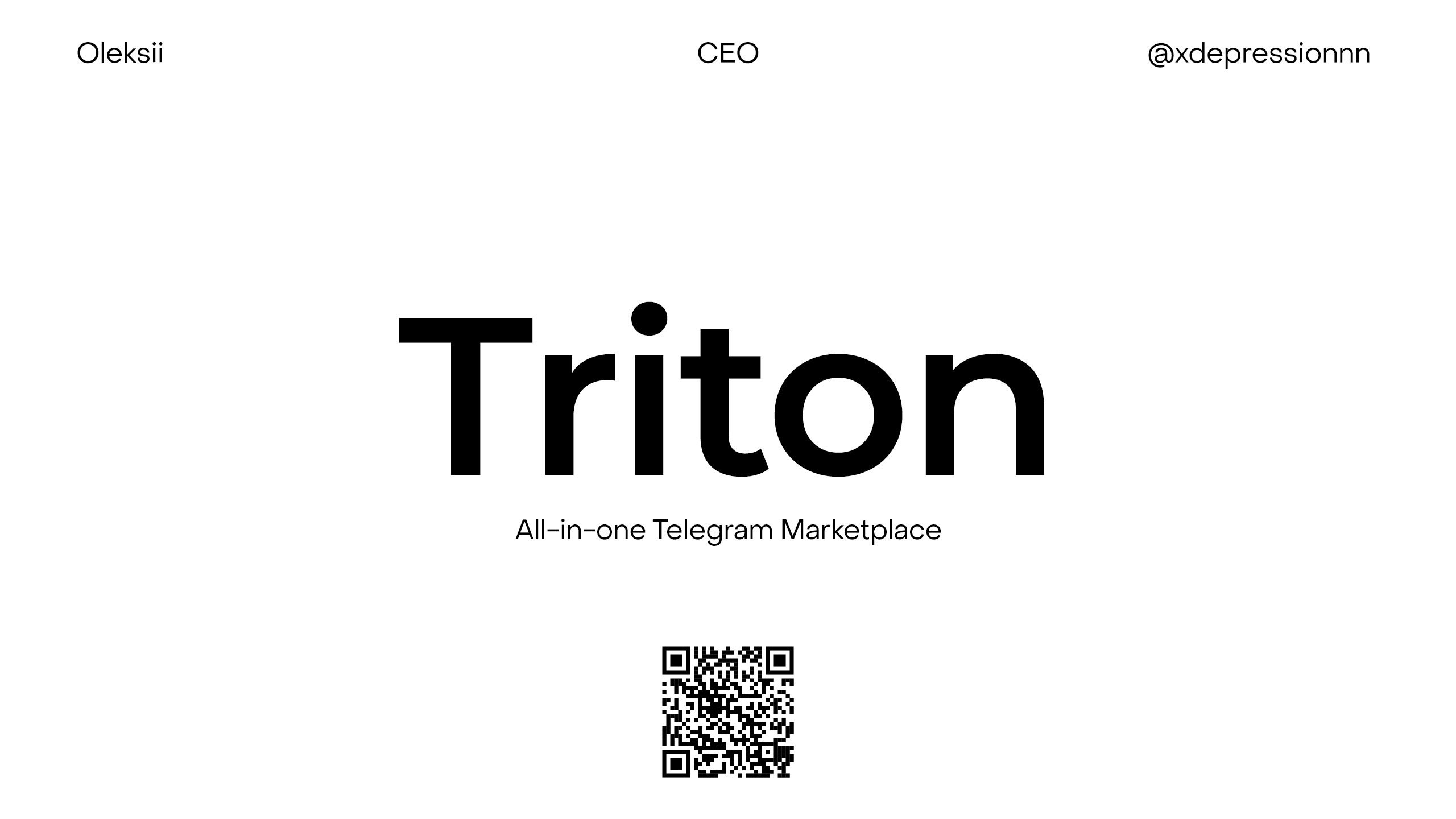 Питч-дек Triton Community — Изображение №1 — Интерфейсы, Брендинг на Dprofile