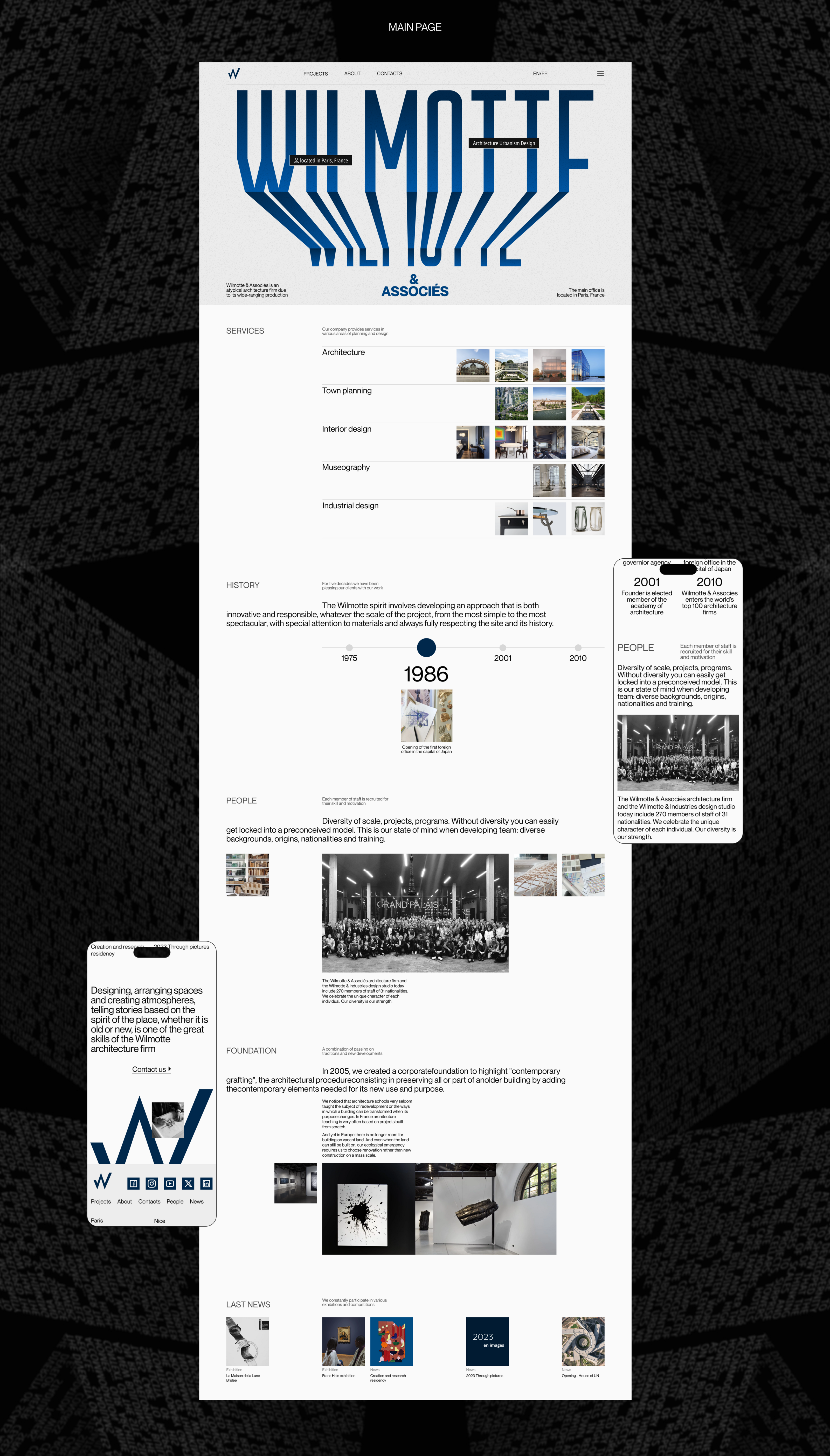 Wilmotte | Corporate website redesign — Изображение №2 — Интерфейсы на Dprofile