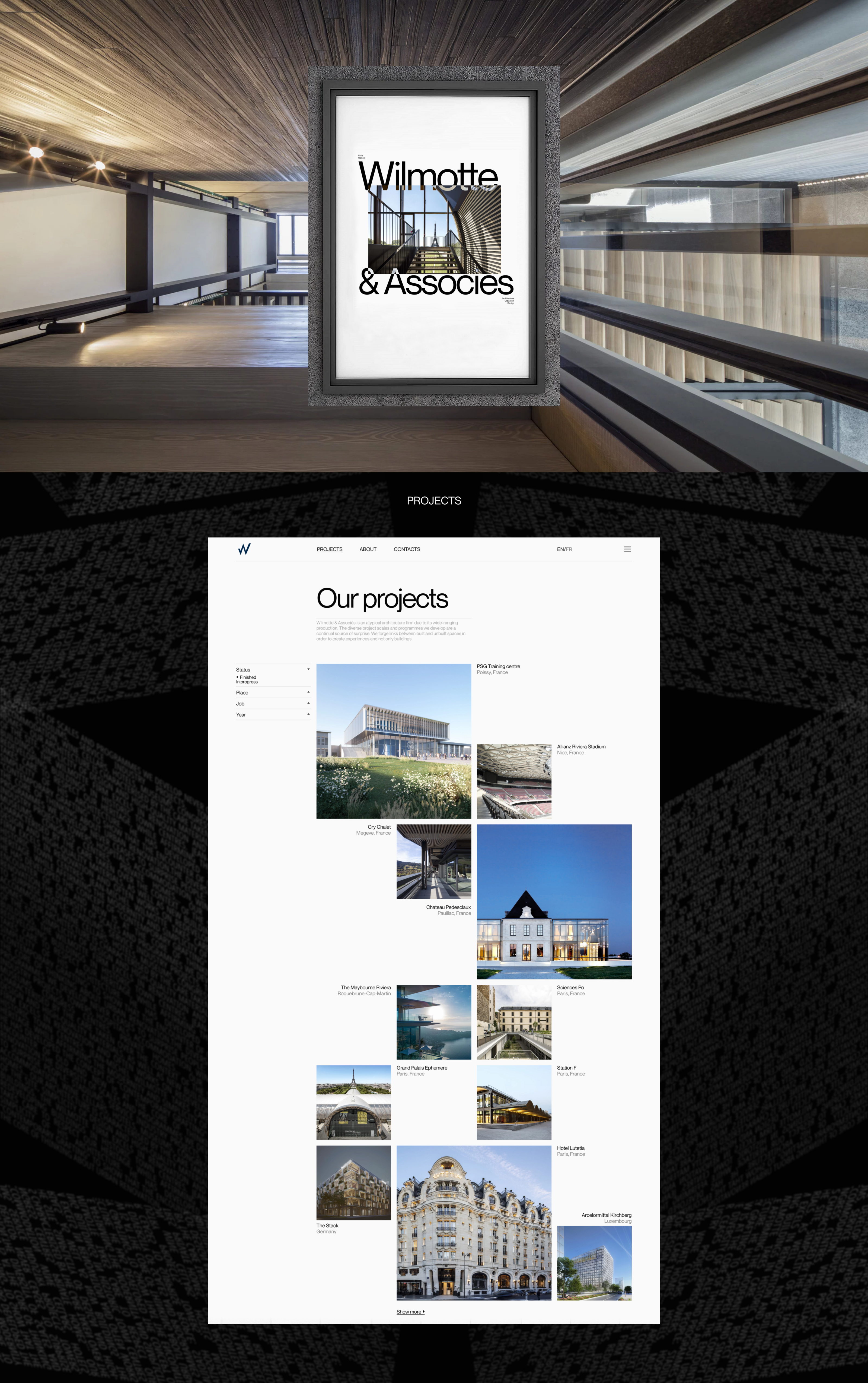Wilmotte | Corporate website redesign — Изображение №3 — Интерфейсы на Dprofile
