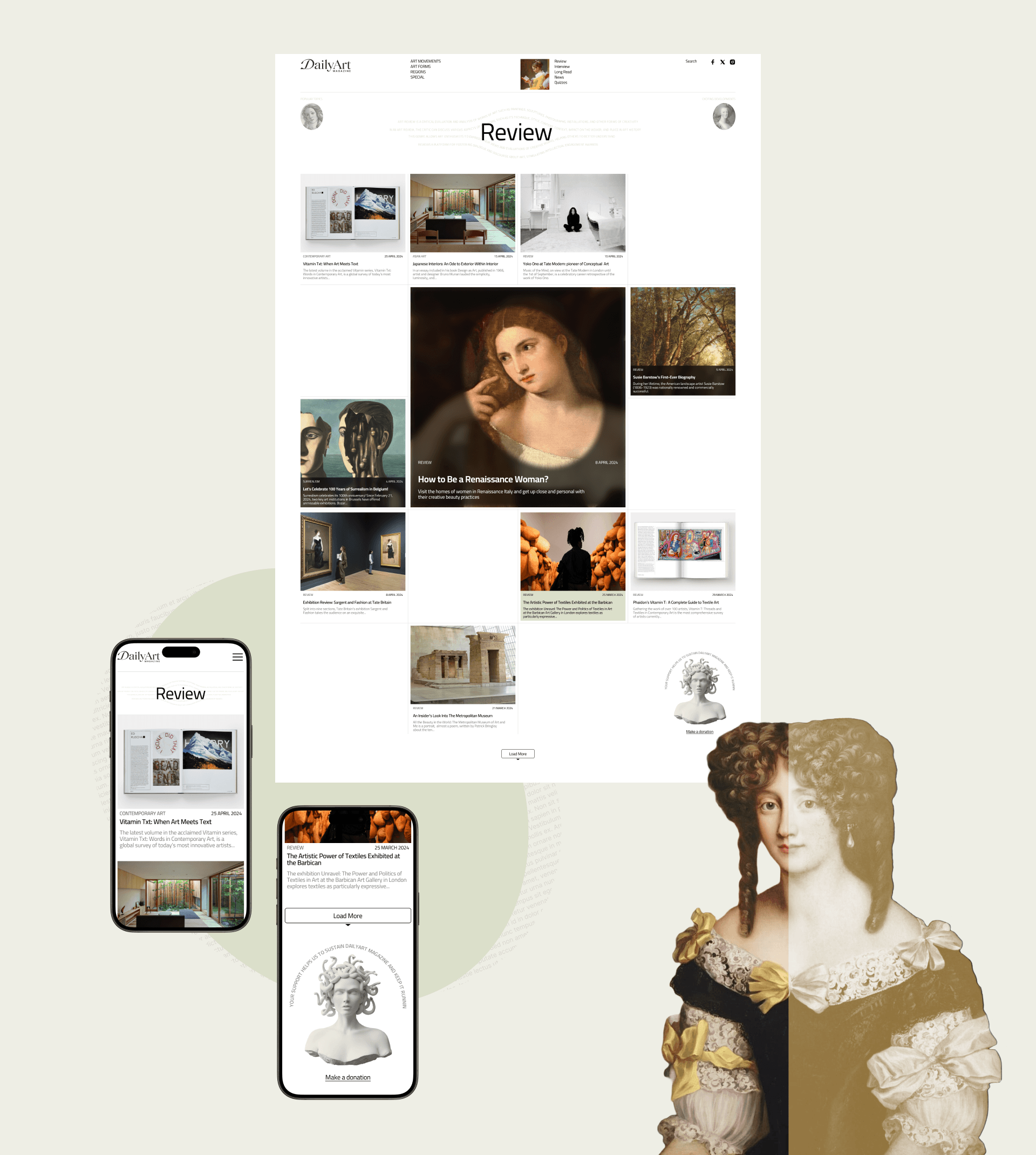 Daily Art Magazine | News website — Изображение №5 — Интерфейсы, Графика на Dprofile