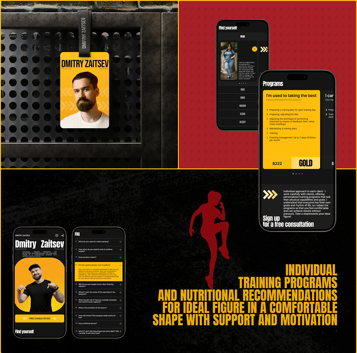 Personal Fitness Trainer | Real project — Изображение №5 — Интерфейсы, Брендинг на Dprofile