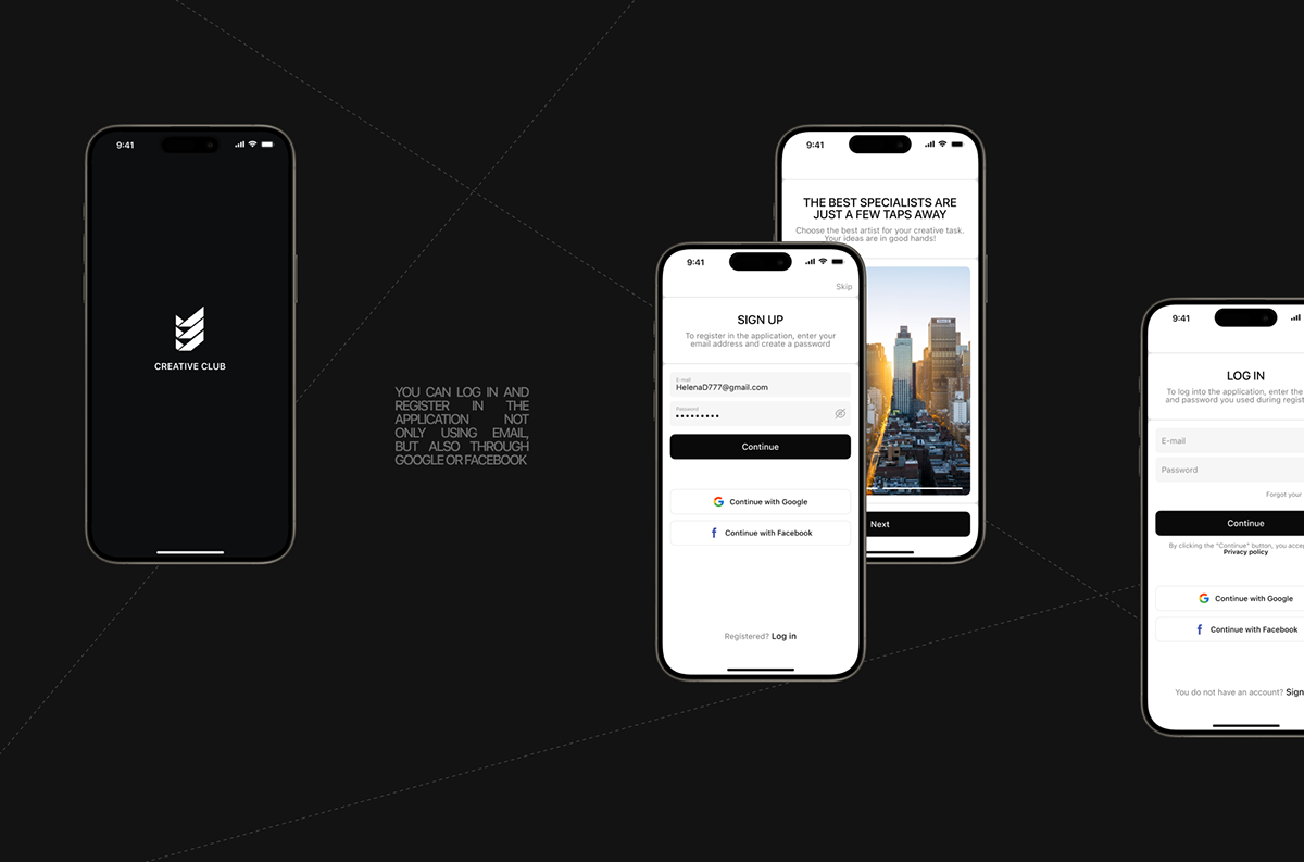 Creative Club | Mobile app — Изображение №4 — Интерфейсы на Dprofile