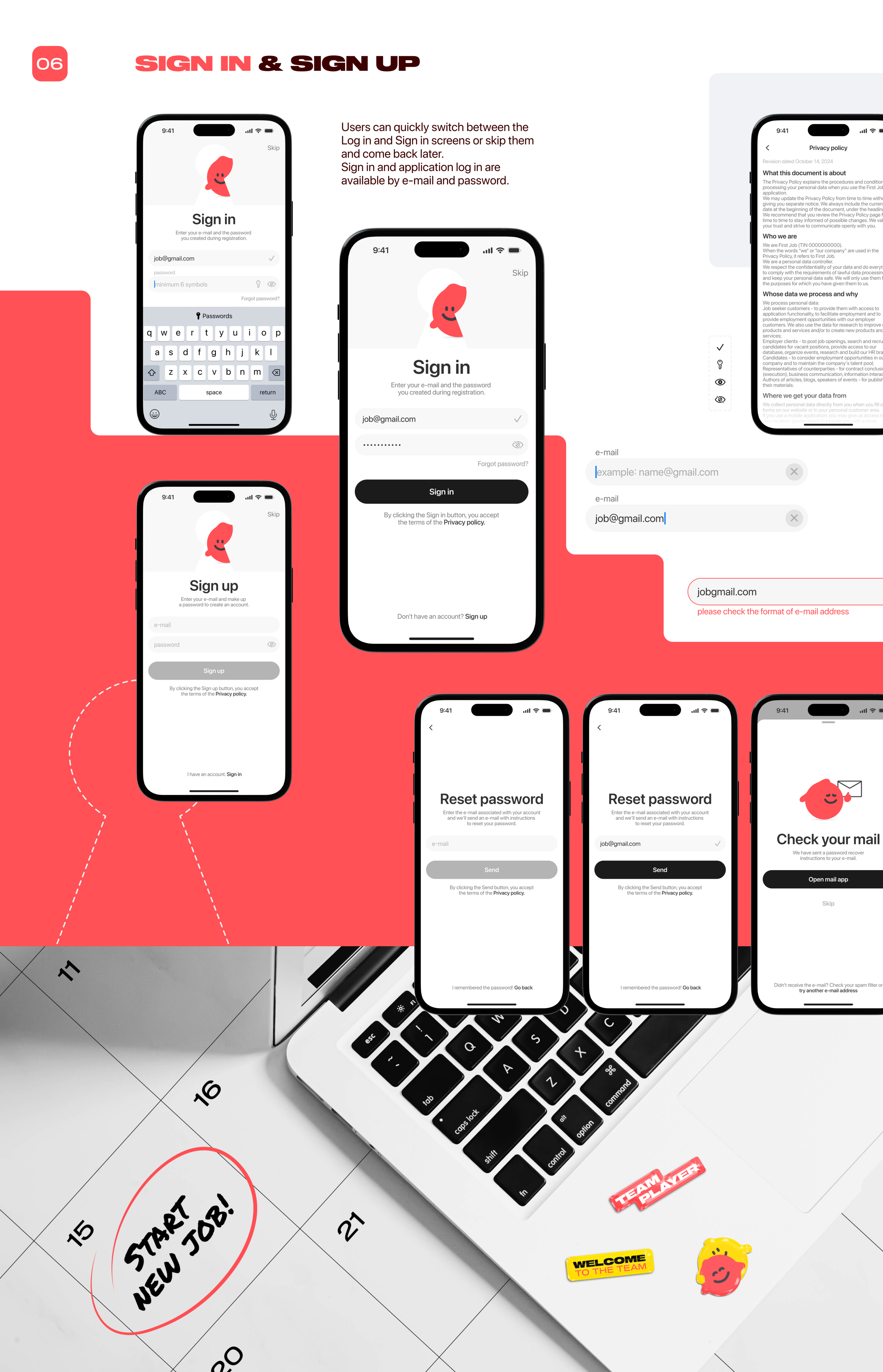 First Job | Mobile App — Изображение №5 — Интерфейсы на Dprofile