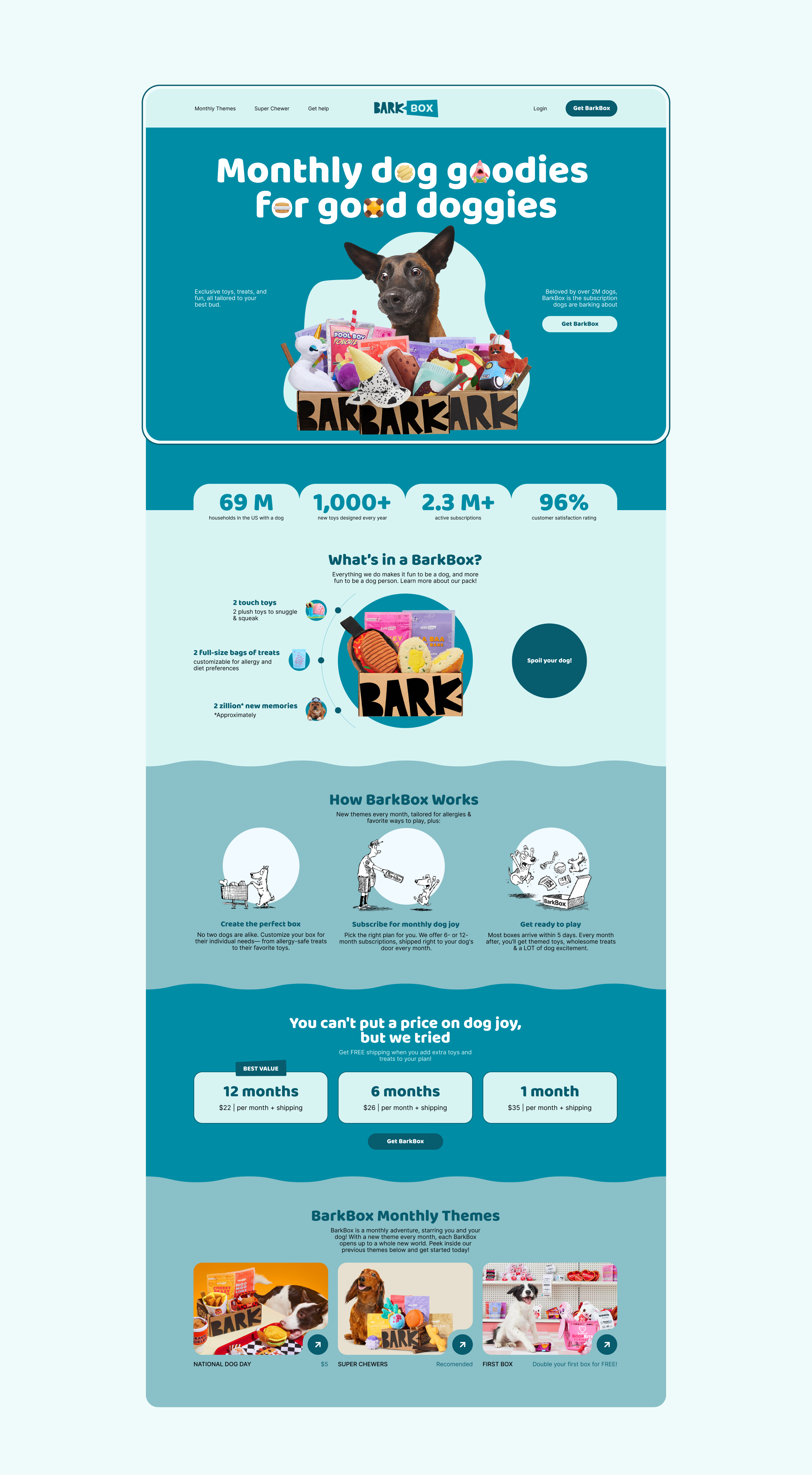 BARK-BOX | Landing page | Redesign — Изображение №2 — Интерфейсы на Dprofile