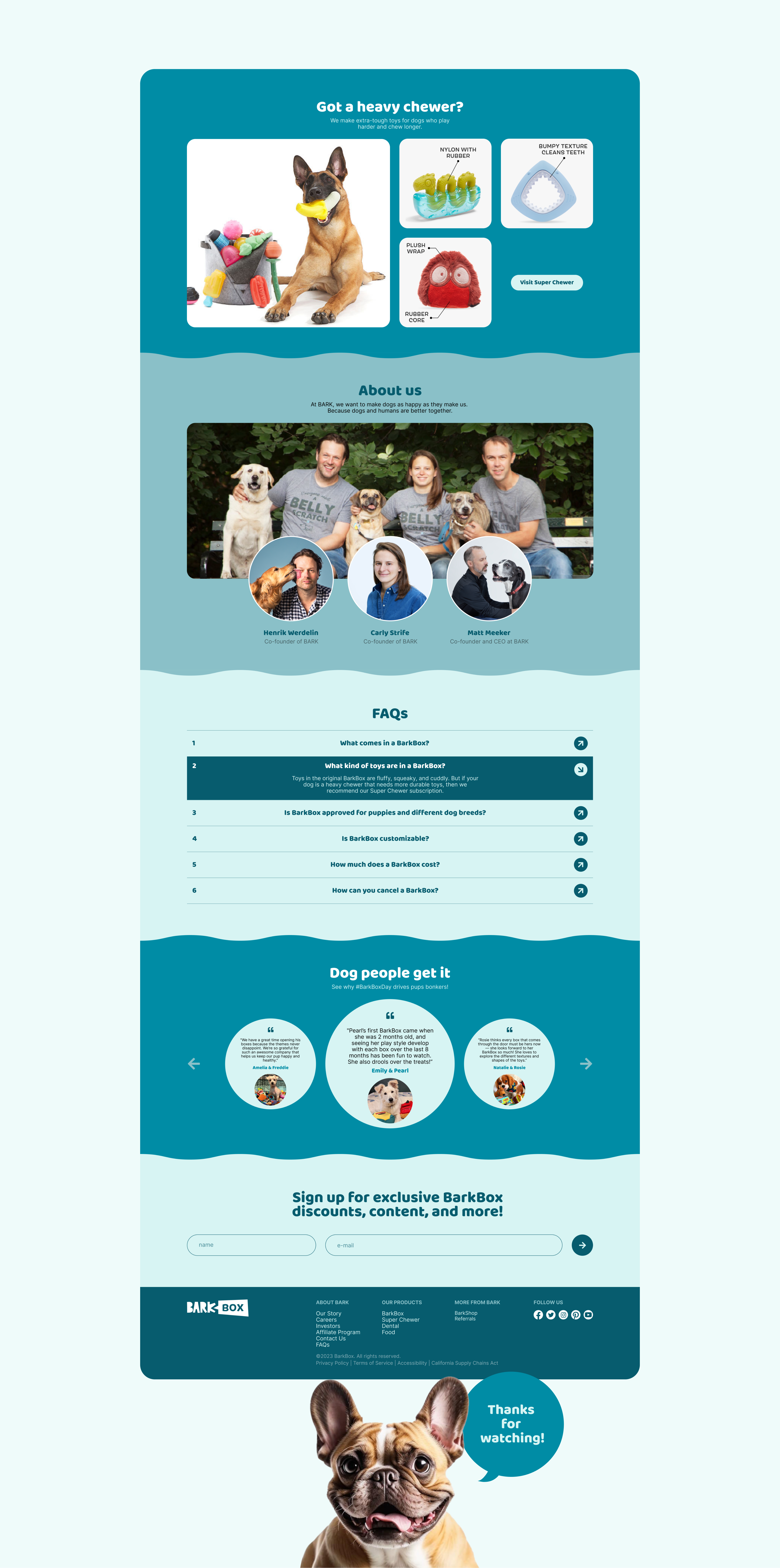 BARK-BOX | Landing page | Redesign — Изображение №6 — Интерфейсы на Dprofile