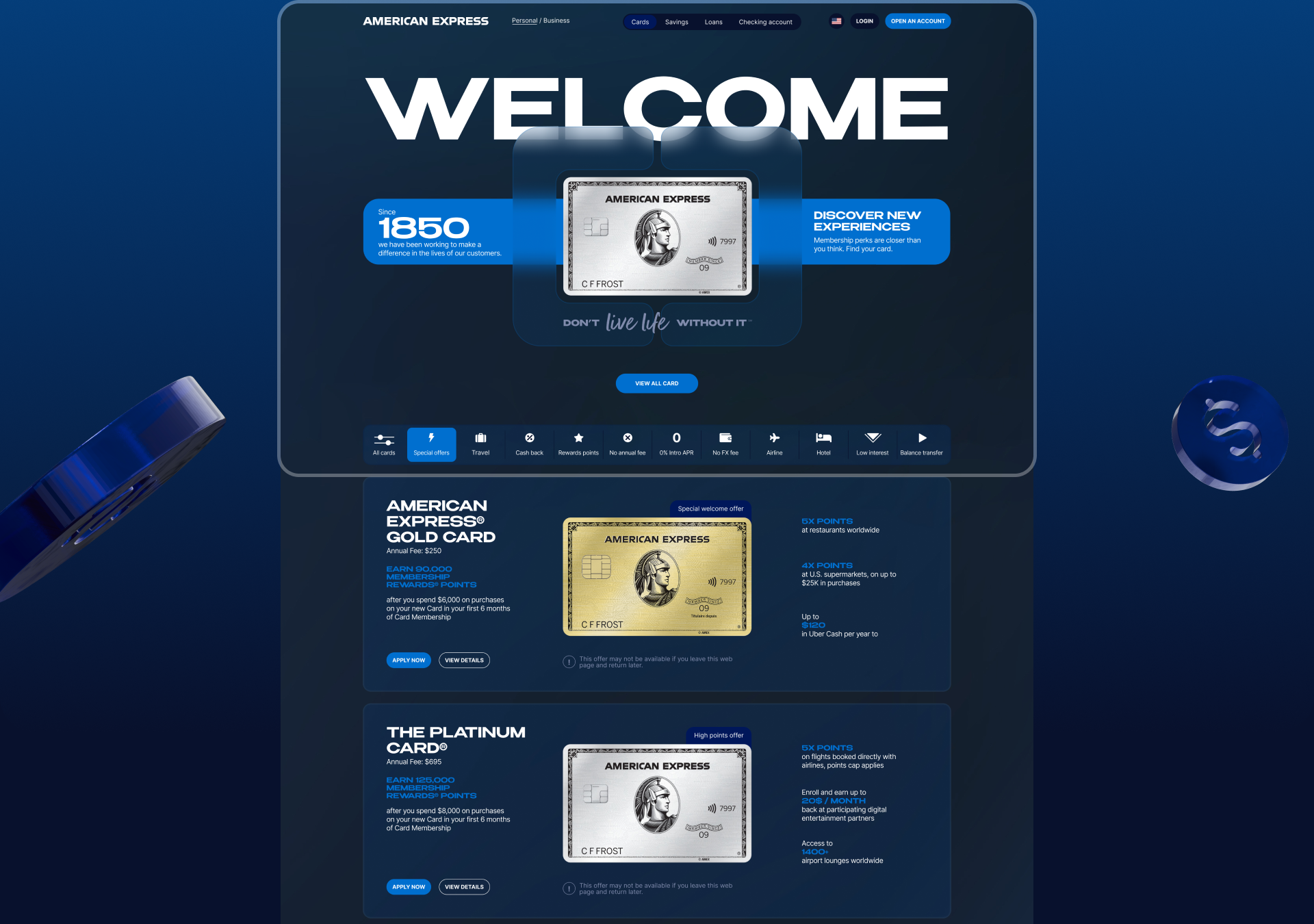 American Express | Corporate | Redesign — Изображение №7 — Интерфейсы на Dprofile