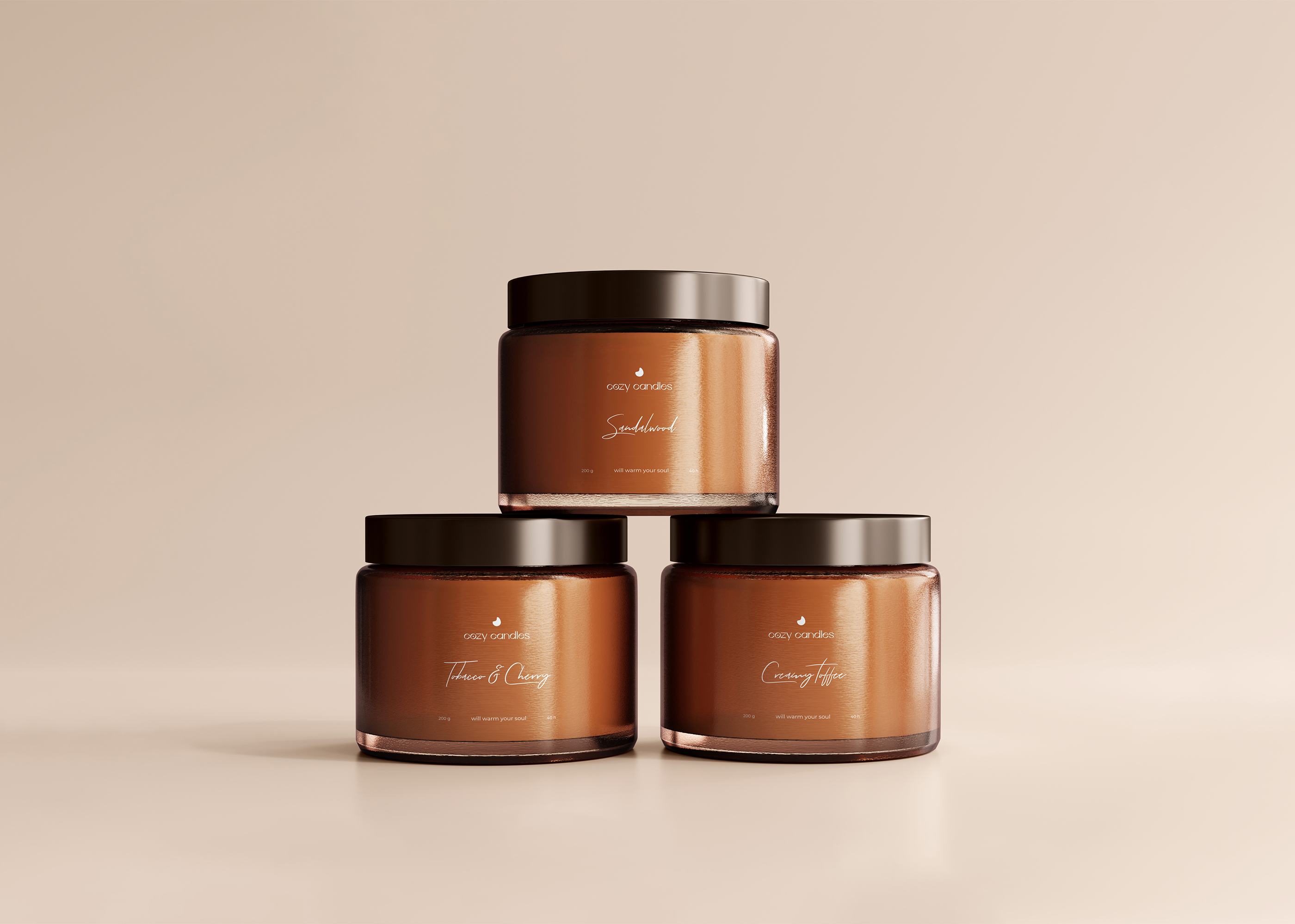 Cozy candles — Логотип и упаковка — Изображение №6 — Брендинг на Dprofile