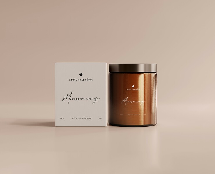 Cozy candles — Логотип и упаковка на Dprofile