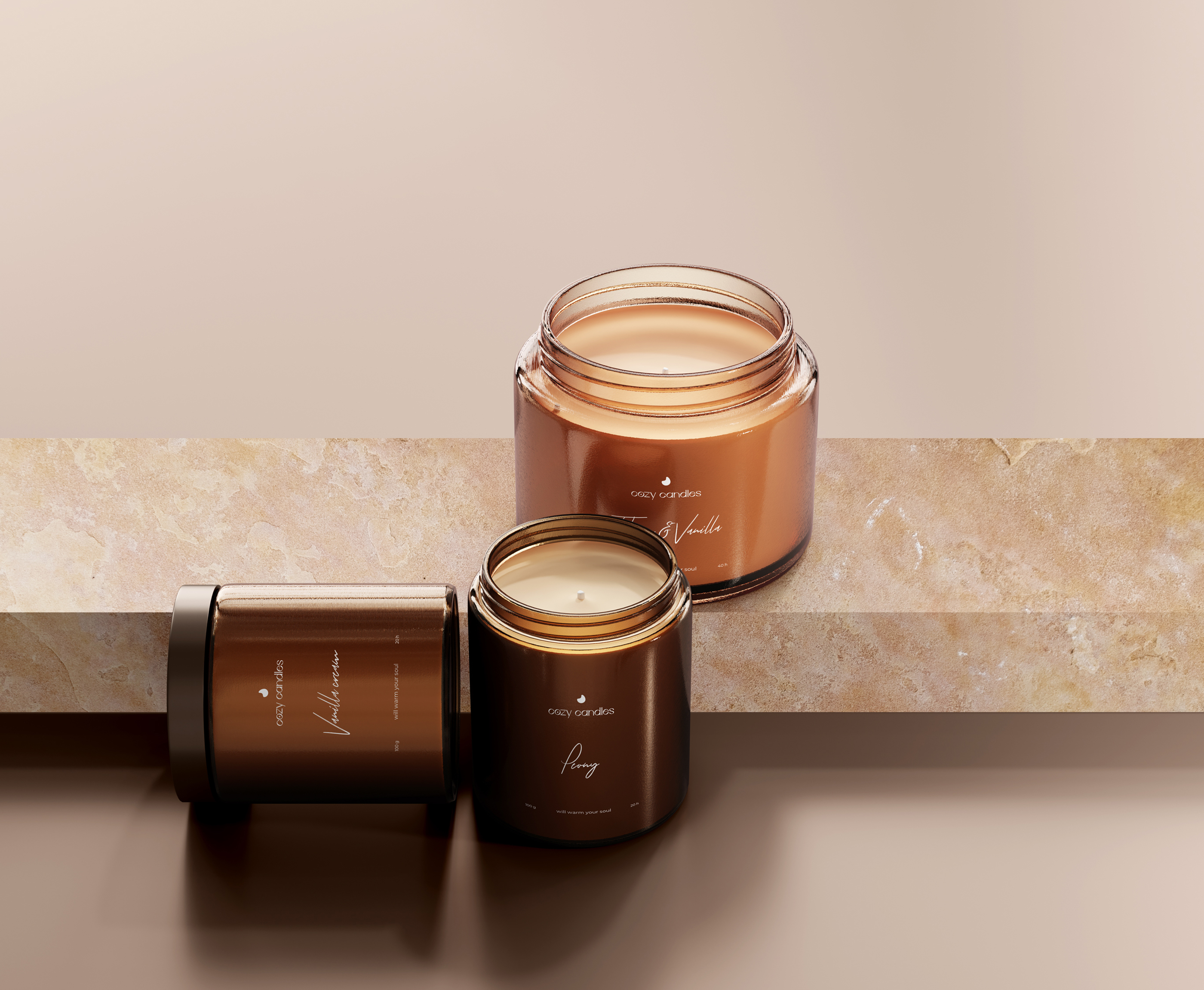 Cozy candles — Логотип и упаковка — Изображение №21 — Брендинг на Dprofile